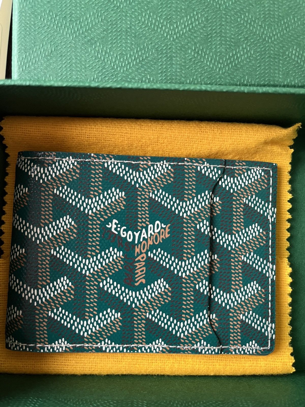 Goyard Goyard Iconic Limited Green Leather Wallet BrandNew Giftable Size ONE SIZE - 18 Thumbnail