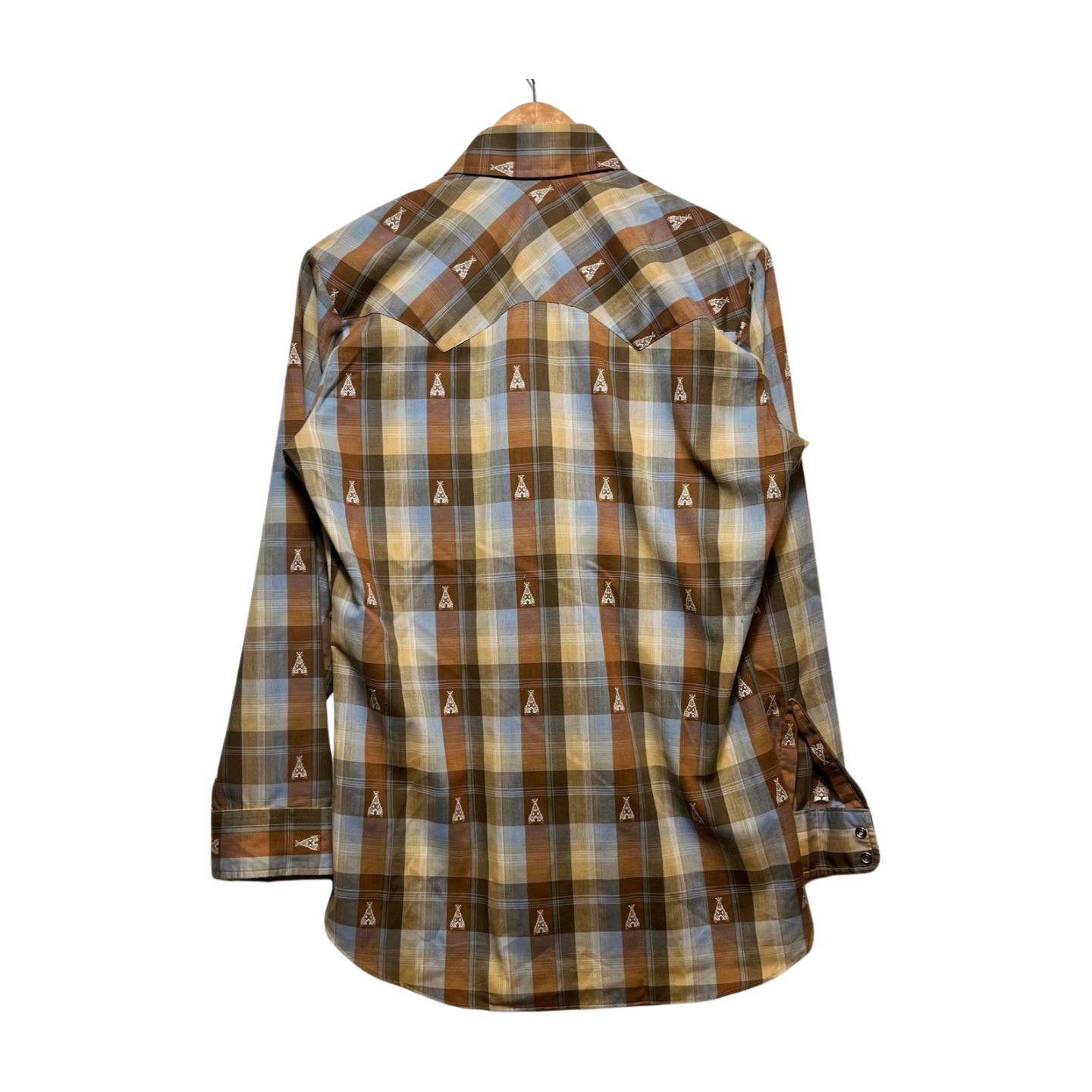 Levi's × Vintage Vintage 70s Levi's Pearl Snap Western Shirt Size L Size US L / EU 52-54 / 3 - 3 Thumbnail