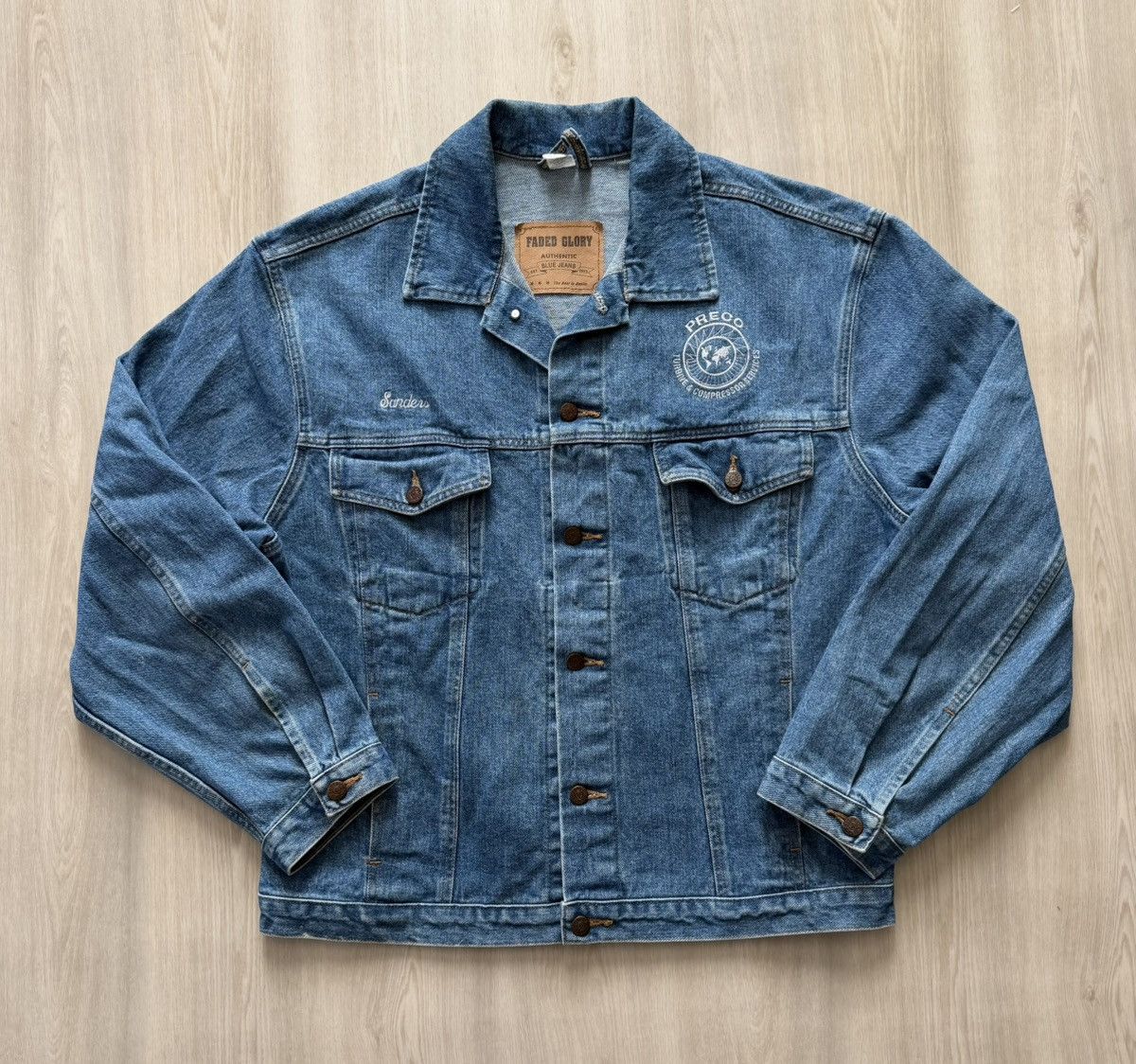 Faded Glory Vintage Faded Glory Jacket Blue Denim Trucker Y2K Sz XL Size US XL / EU 56 / 4 - 1 Thumbnail