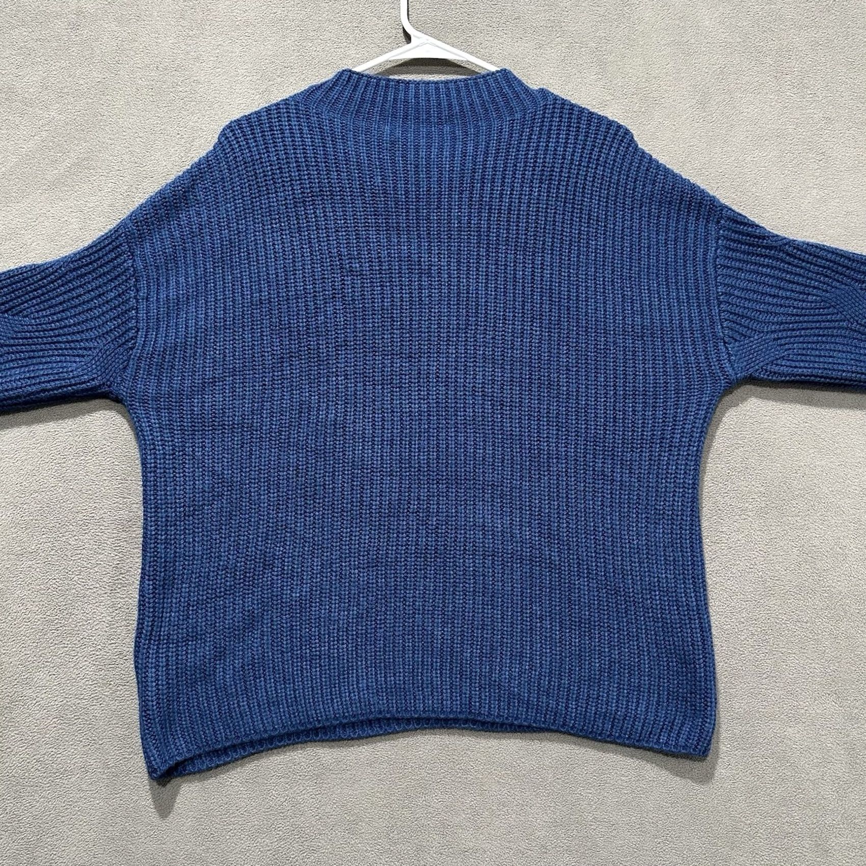 Vintage Sonoma Sweater Womens 1X Plus Blue Diamond Pattern Knit Mock Neck Acrylic Blend Size XL / US 12-14 / IT 48-50 - 2 Thumbnail