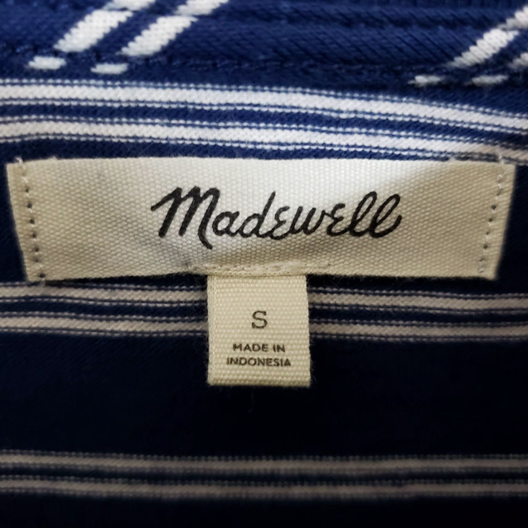 Madewell Madewell Womens Tee Dress in Epperson Stripe Sz Small Blue Short Sleeve Cotton Dress Size 28" / US 6 / IT 42 - 6 Thumbnail