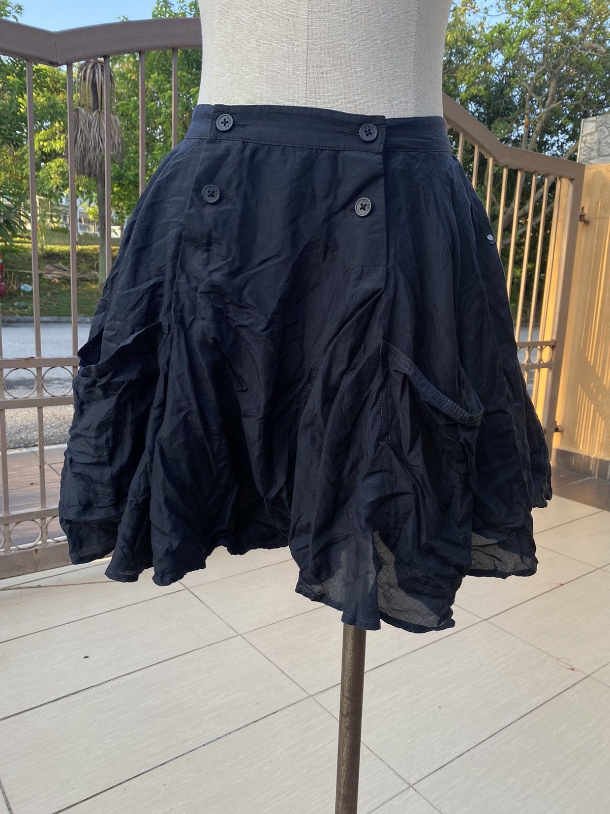 Diesel black silk cotton mini skirt Size 26" / US 2 / IT 38 - 1 Thumbnail