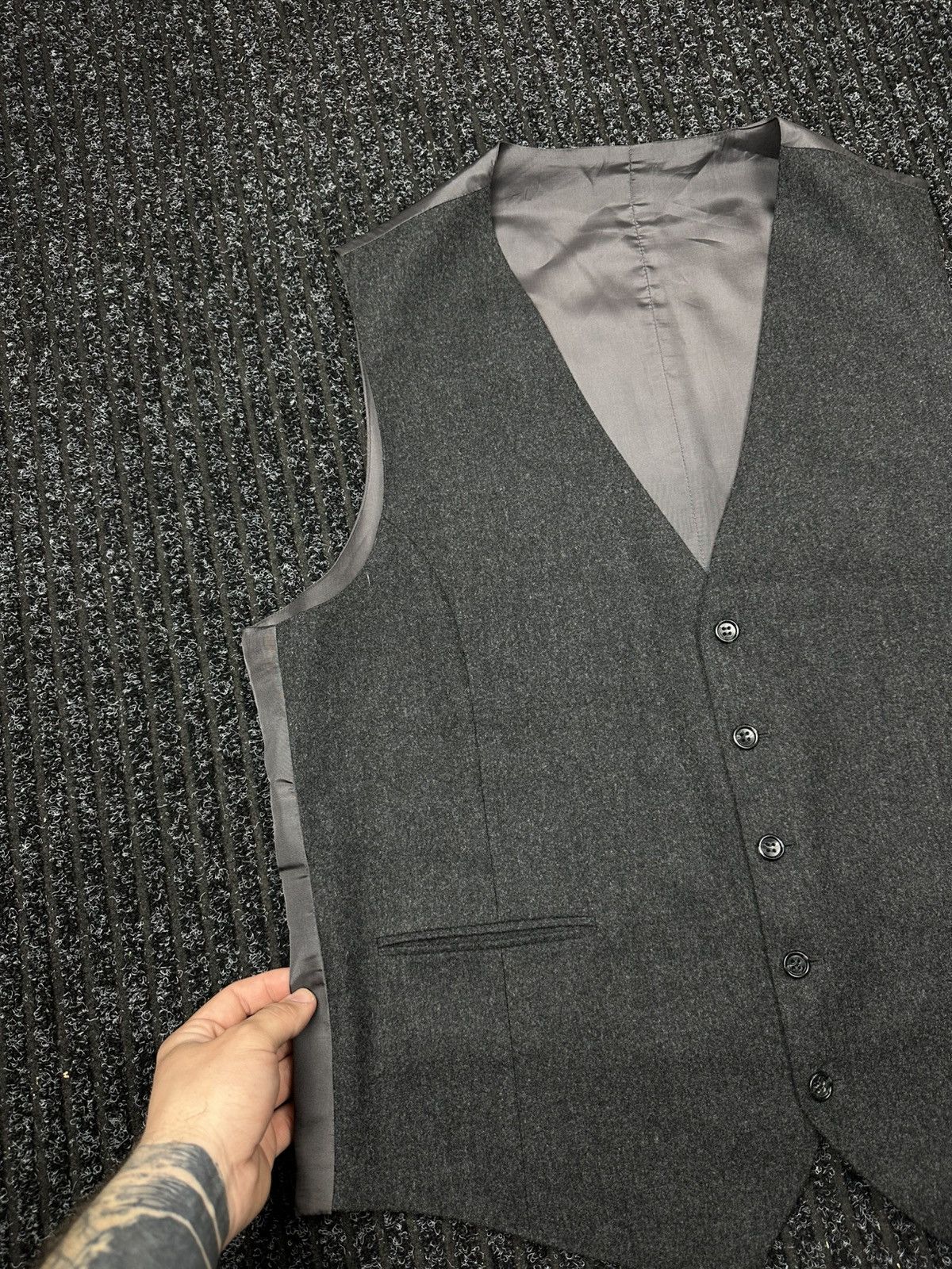 Ermenegildo Zegna Vintage Zegna Wool Suit 3 Piece Grey Classic Formal Tailored Size 40R - 18 Thumbnail