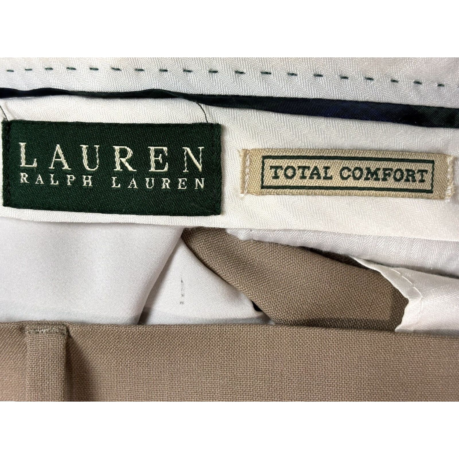Ralph Lauren Lauren Ralph Lauren Dress Pants Mens 38x32 Regular Cuffed Pleated Brown Solid Business Slacks Size US 38 / EU 54 - 4 Thumbnail