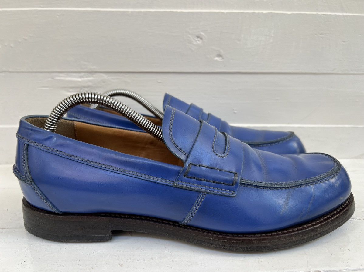 Gucci Gucci Men’s Blue Leather Goodyear Welt Penny Loafers Size US 8 / EU 41 - 6 Thumbnail