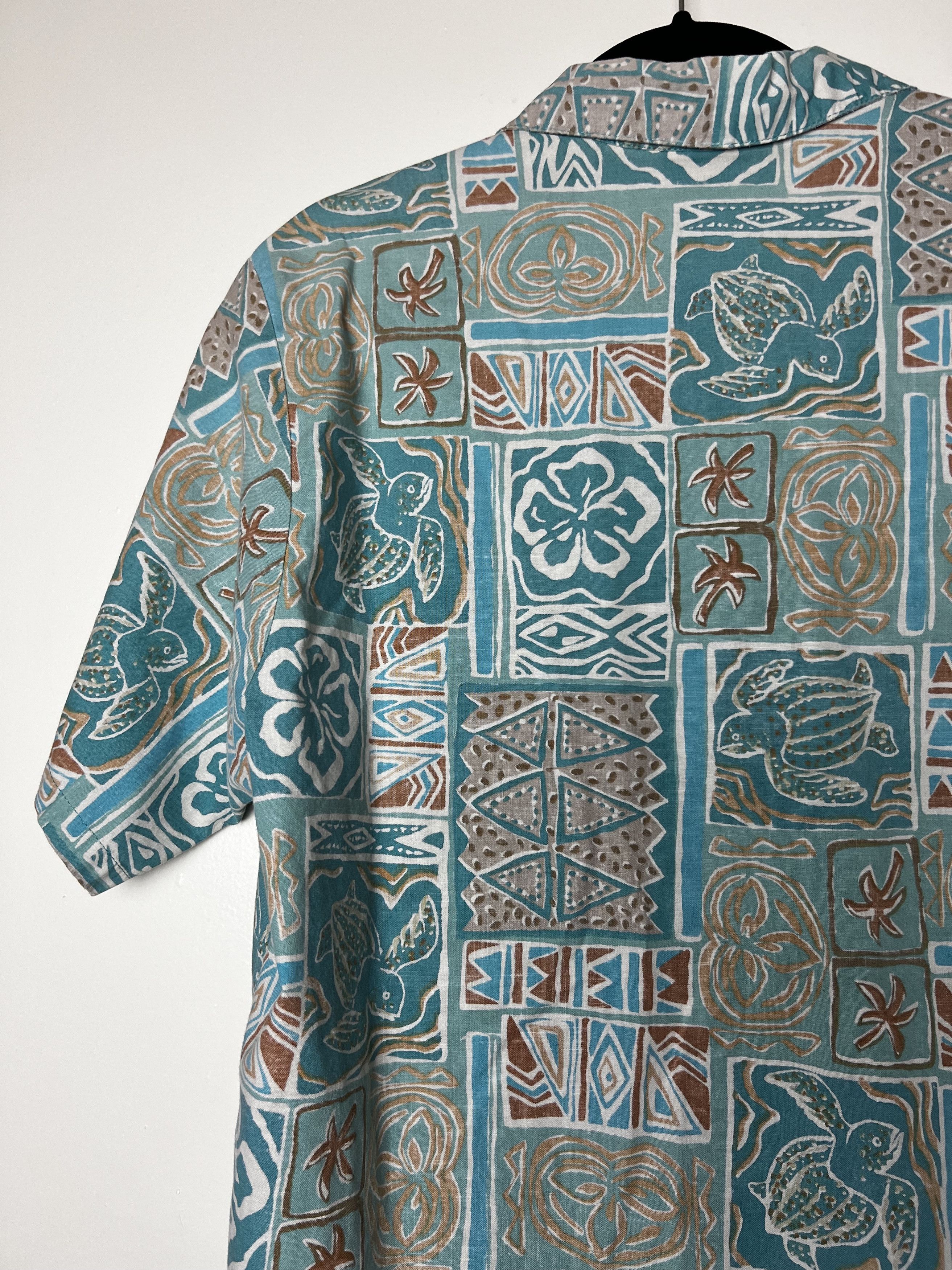 Vintage Vntg 70s Hawaiian Aloha Shirt: Barefoot in Paradise Abstract Size US L / EU 52-54 / 3 - 9 Thumbnail