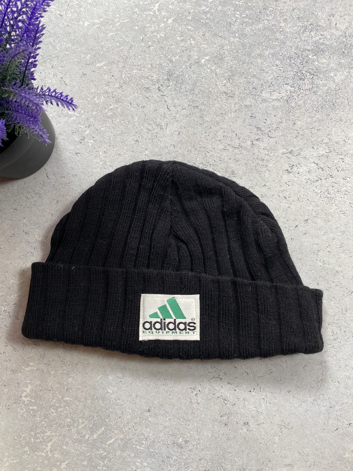 Adidas Vintage Adidas Equipment Black Knitted Hats One Size Size ONE SIZE - 2 Thumbnail