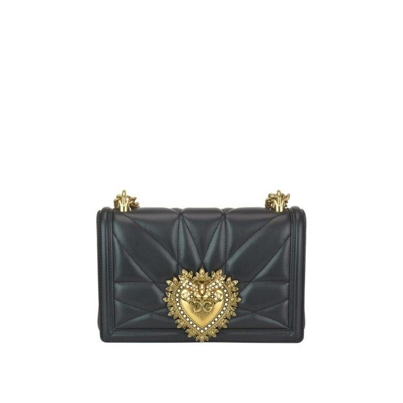 Dolce & Gabbana DOLCE&GABBANA Devotion Black Leather Shoulder Bag New & Auth Size ONE SIZE - 1 Thumbnail