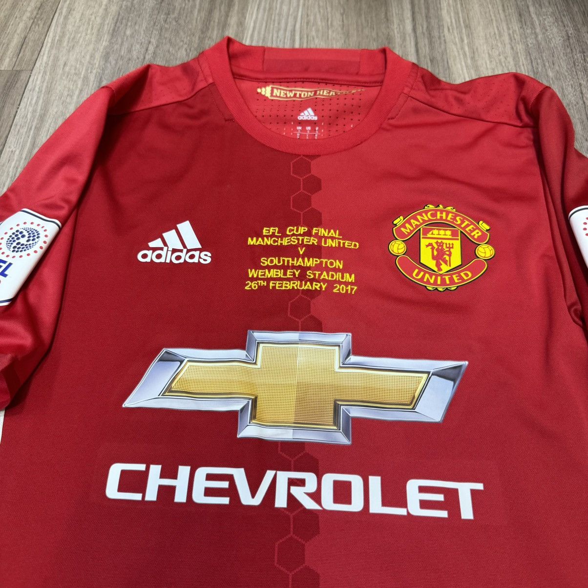 Adidas Manchester United 2017 player issue EFL cup final shirt Size US S / EU 44-46 / 1 - 3 Thumbnail