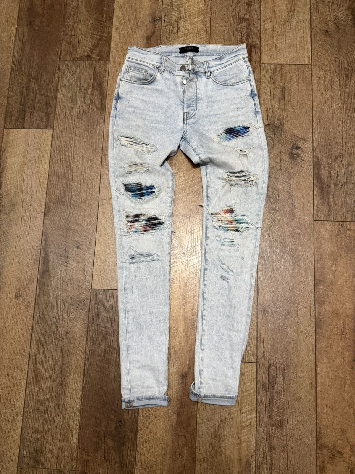 Amiri amiri tie dye mx1 skinny jeans rainbow Size US 30 / EU 46 - 3 Thumbnail