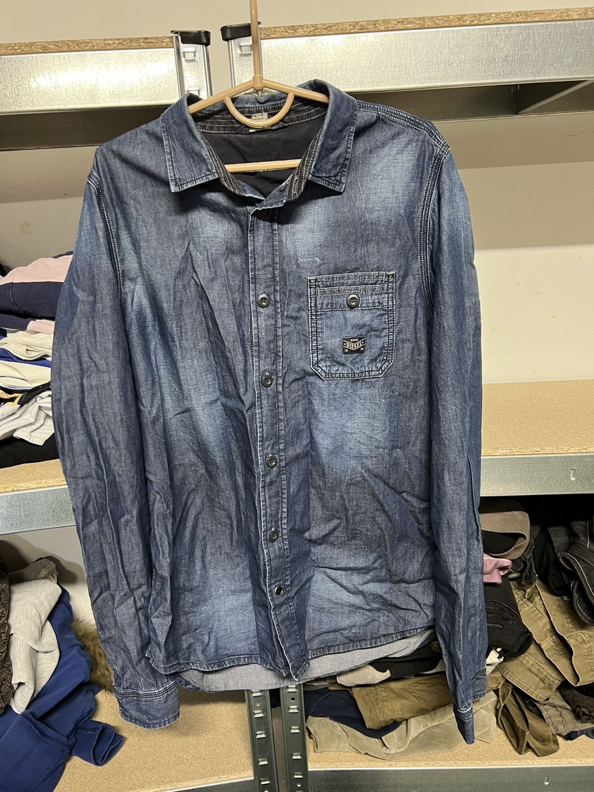 Diesel Vintage Diesel Denim Shirt Avant-Garde Western RRL Style Size US L / EU 52-54 / 3 - 6 Thumbnail