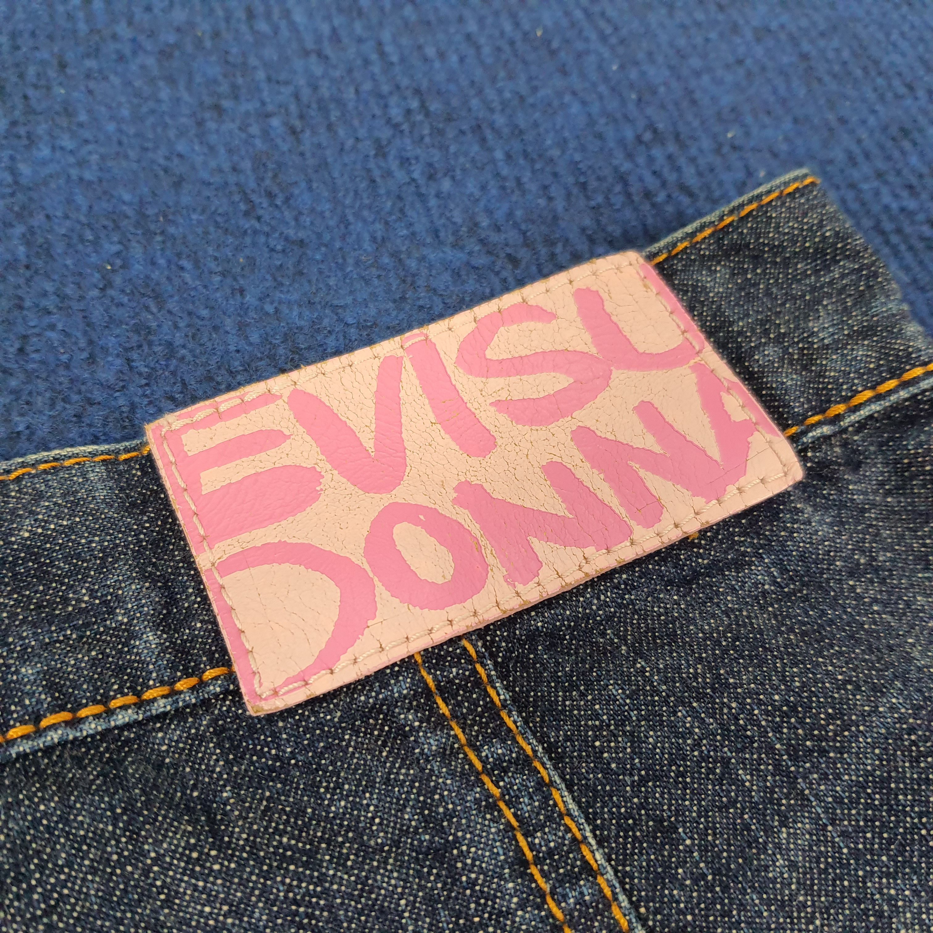 Evisu × Japanese Brand × Vintage Vintage Evisu Donna Japan Custom Daicock Midi Denim Skirt Size 25" / US 0 / IT 36 - 3 Thumbnail