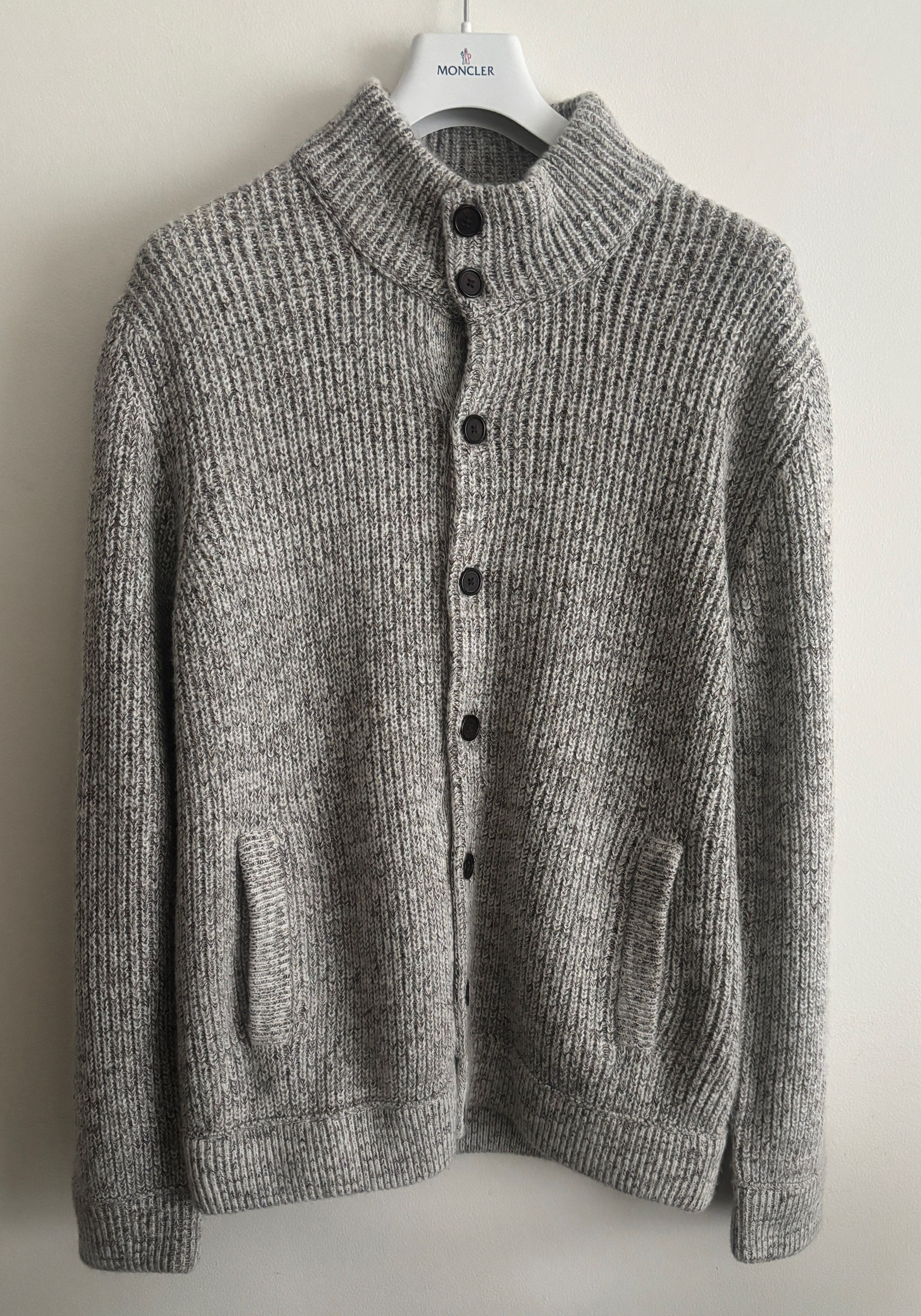 Reiss $225 Wool Cotton Mohair Cardigan Sweater (Valstarino) L- XL Size US XL / EU 56 / 4 - 1 Thumbnail