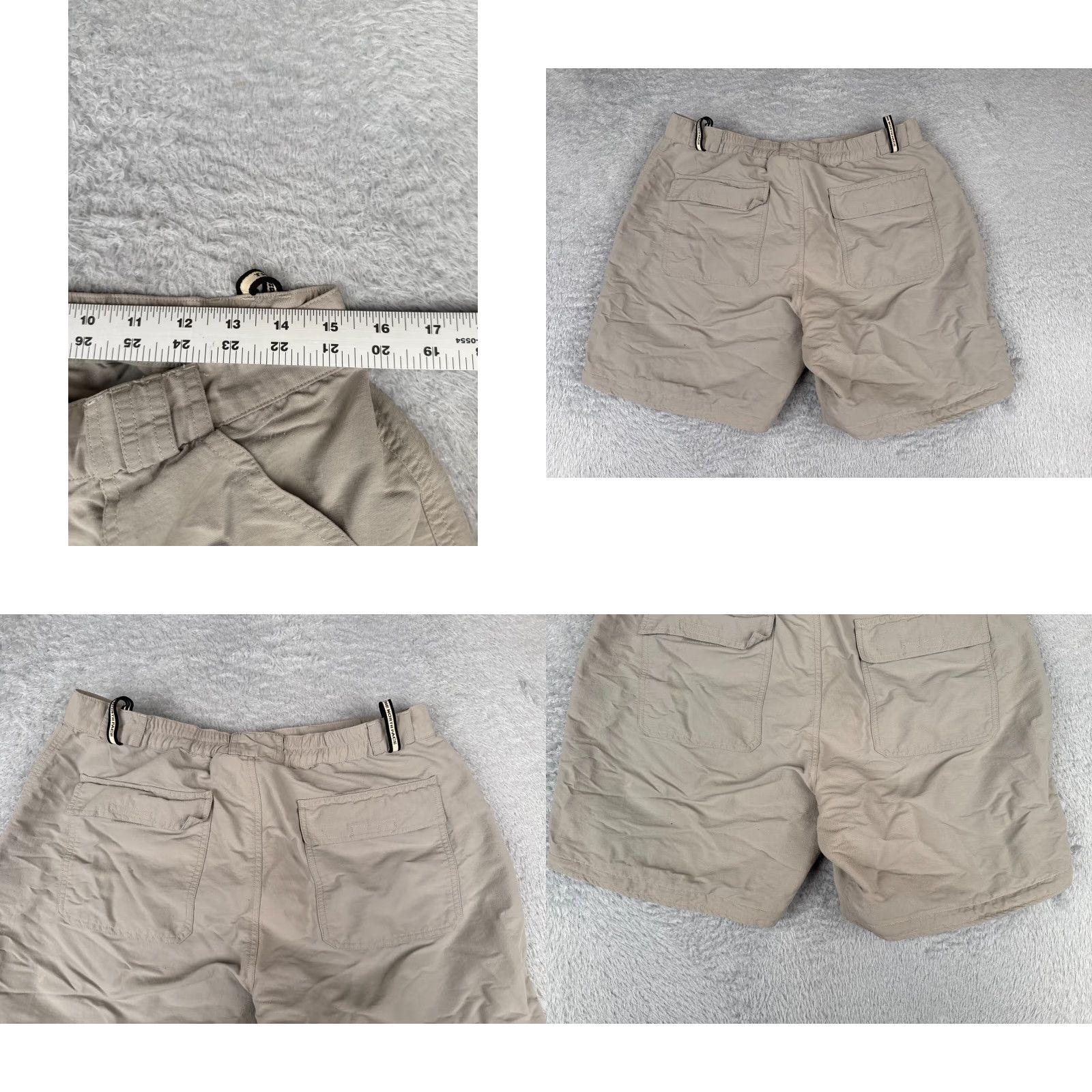 The North Face The North Face Men Shorts Regular Beige 7 in Inseam Nylon Polyester Casual Travel Cargo Pocket Zip Logo Belted Read Size US 33 - 9 Thumbnail