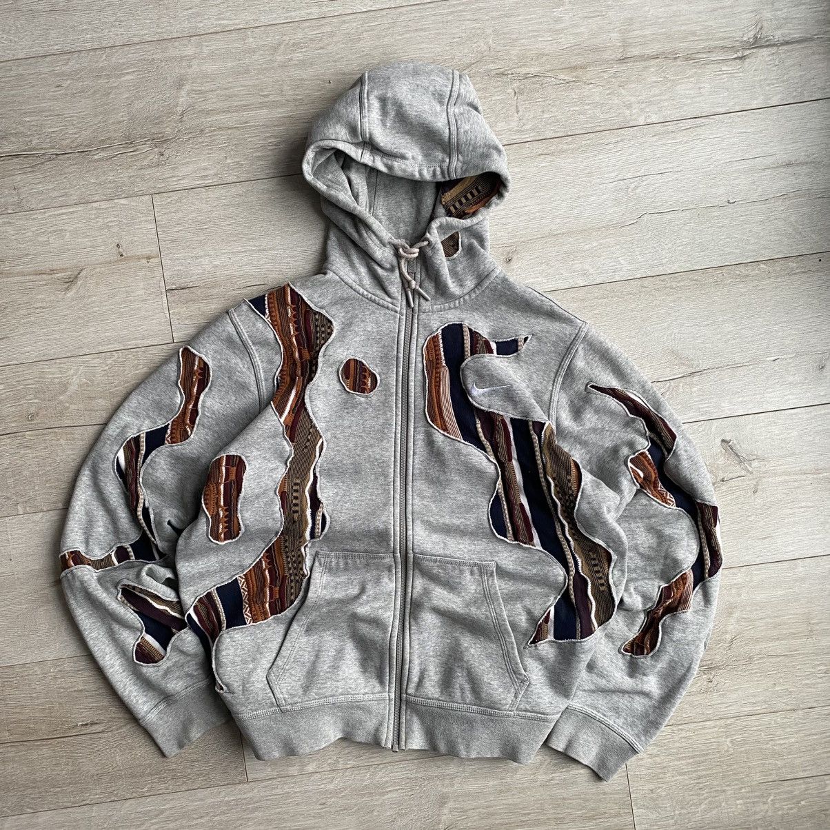Nike Reworked Nike Coogi Custom Zip Up Hoodie Defective Garments | Grailed