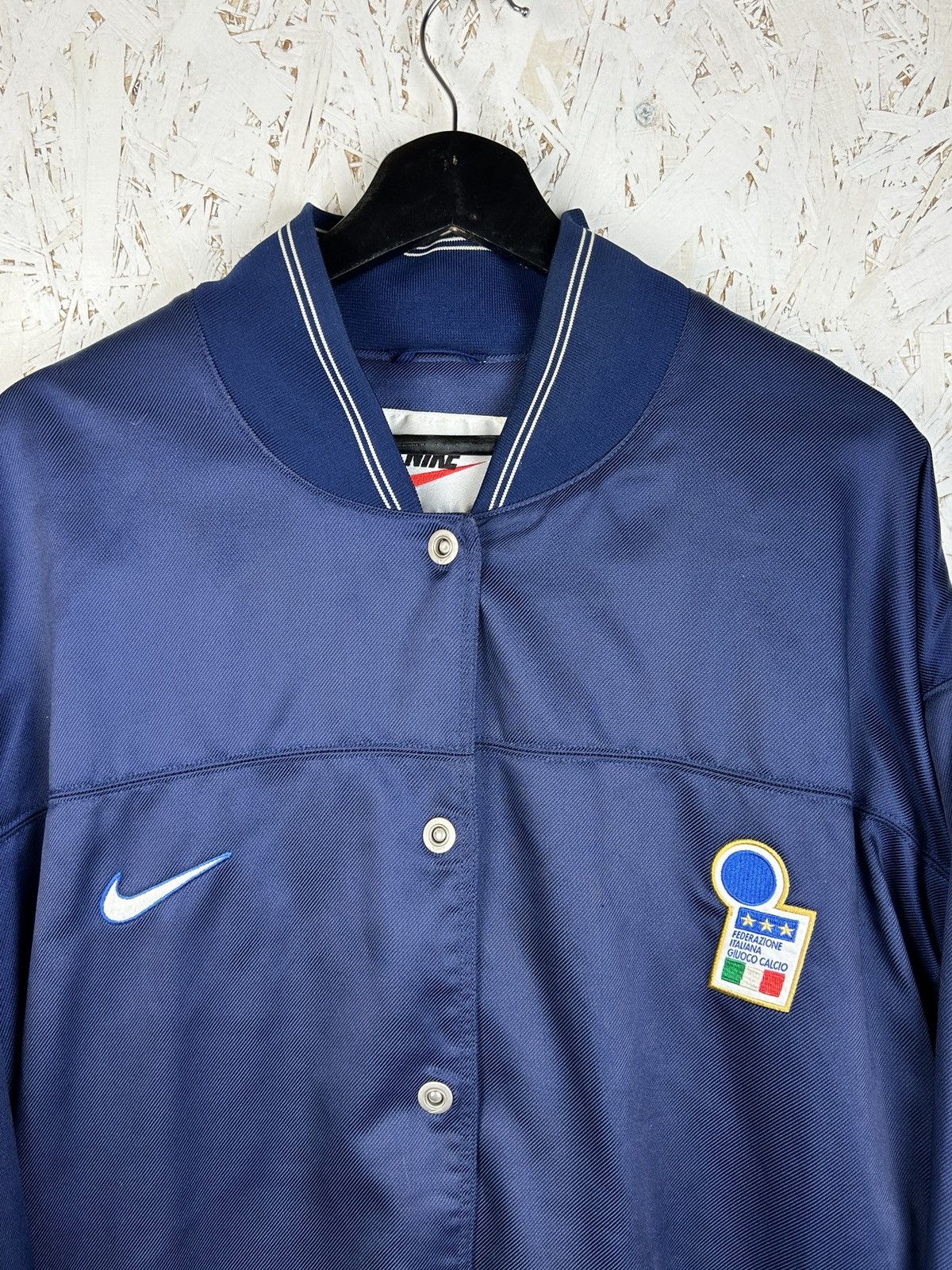 Nike 90s Nike Italy 1998/99 Button Up Track Bomber Jacket XL Size US XL / EU 56 / 4 - 2 Thumbnail