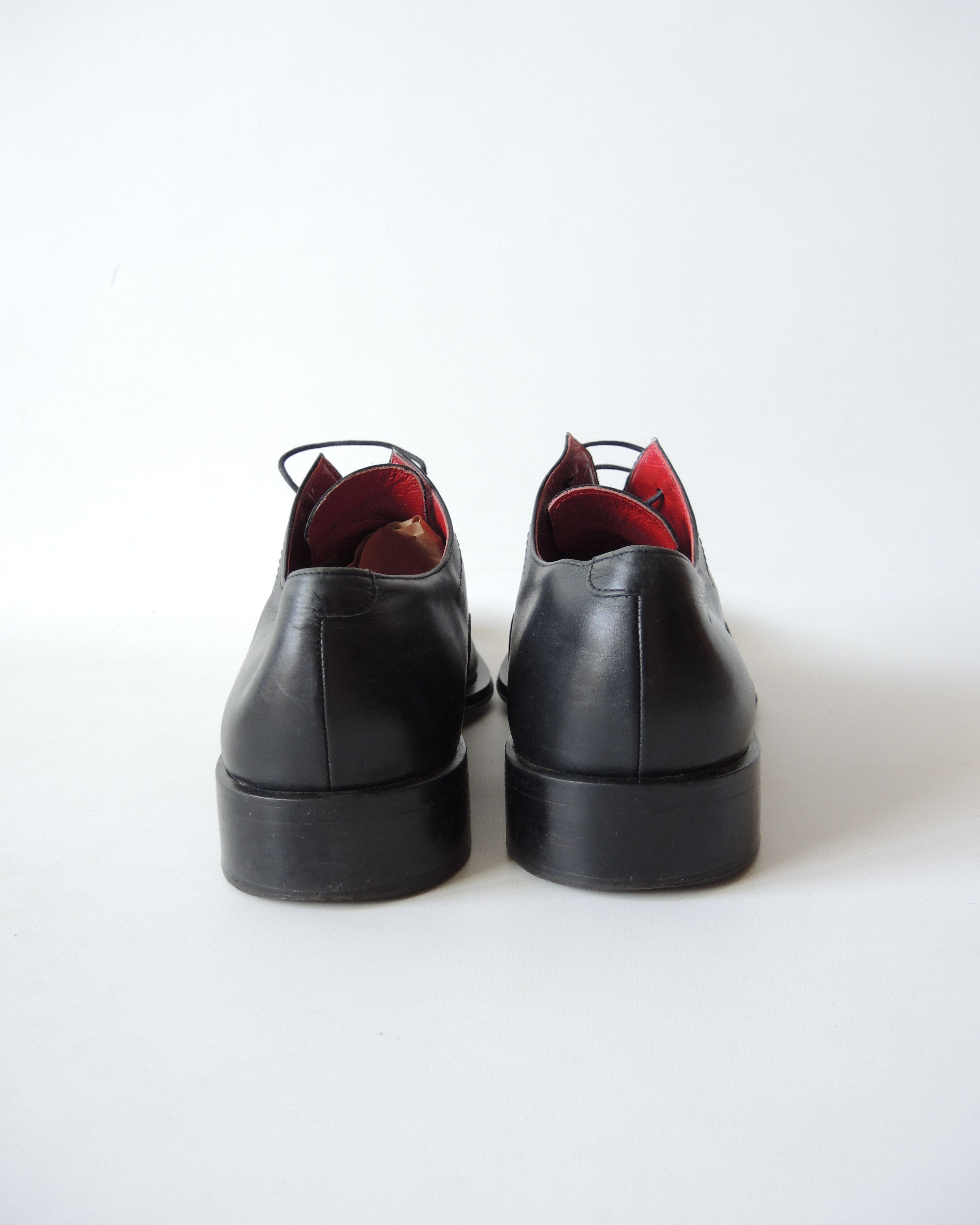 Hugo Boss Hugo Boss Men's Black Leather Dress Shoes EU 42 / US 9 Size US 9 / EU 42 - 4 Thumbnail