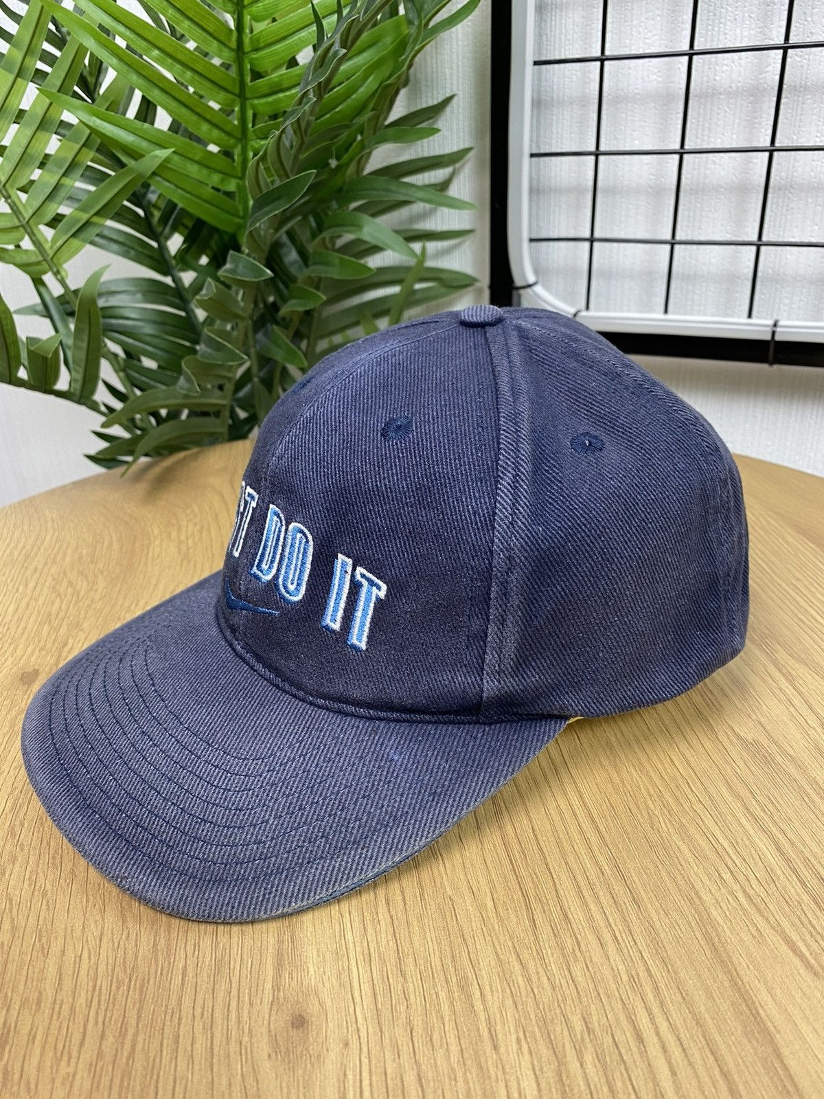 Vintage Vintage 90s Nike “Just do it” Hat Cap Big Logo Blue Unisex Size ONE SIZE - 14 Thumbnail