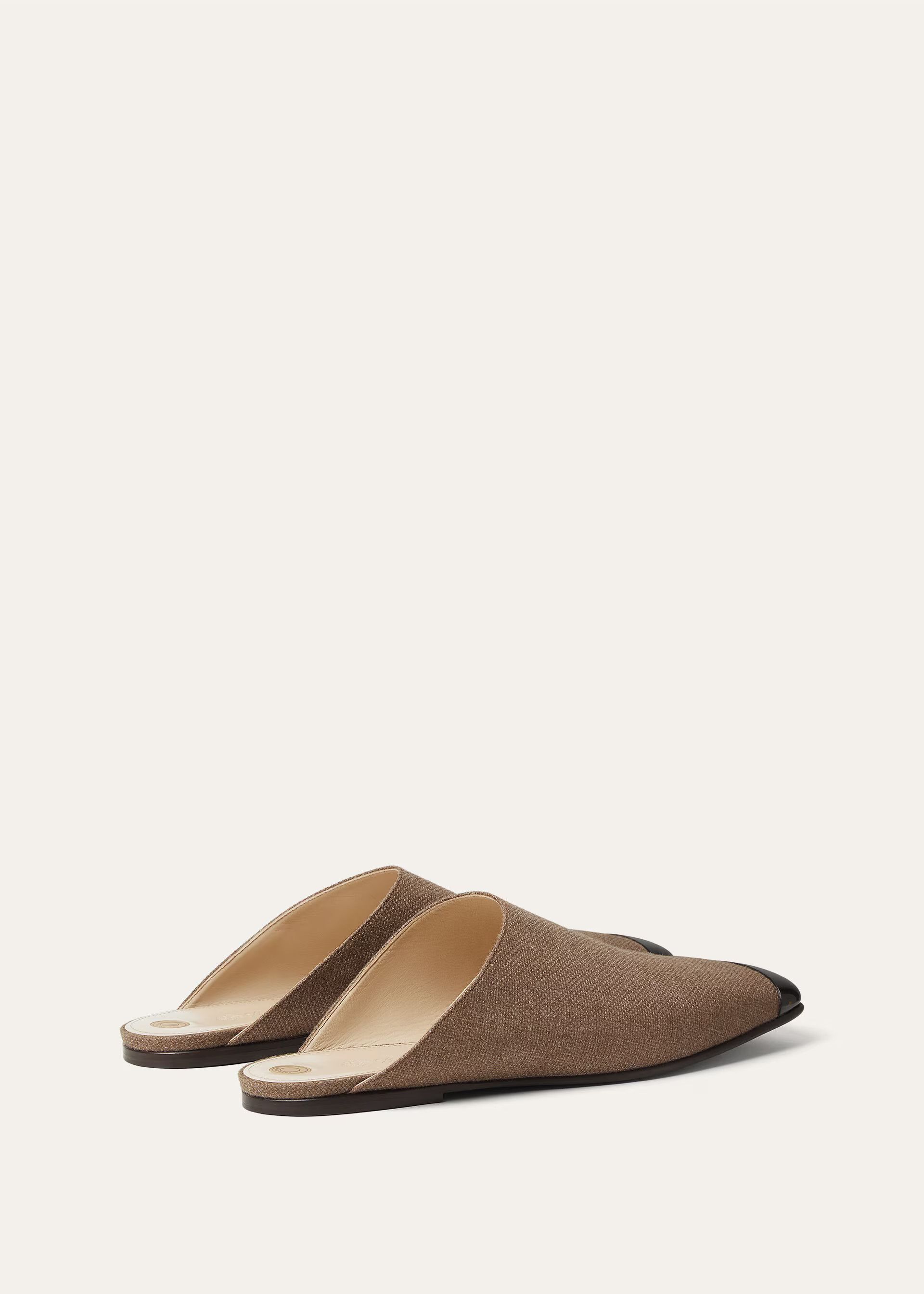 Loro Piana os11x0326 FAR1161 Alba Flat Mules in Frisone Horse Size US 6 / IT 36 - 4 Thumbnail