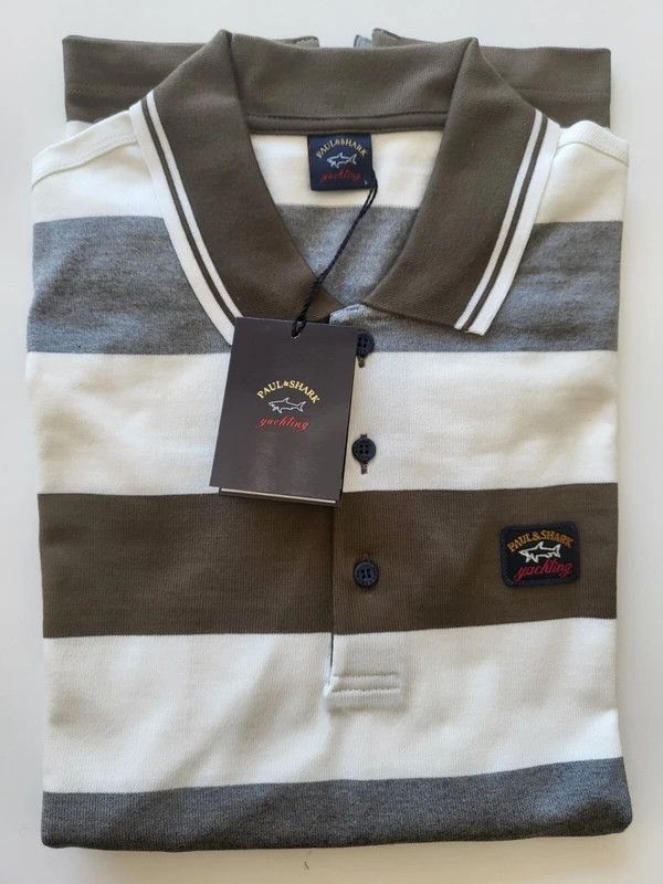 Paul & Shark RRP350€ Paul&Shark Polo New with Tags Striped Long Sleeves Size US L / EU 52-54 / 3 - 5 Thumbnail