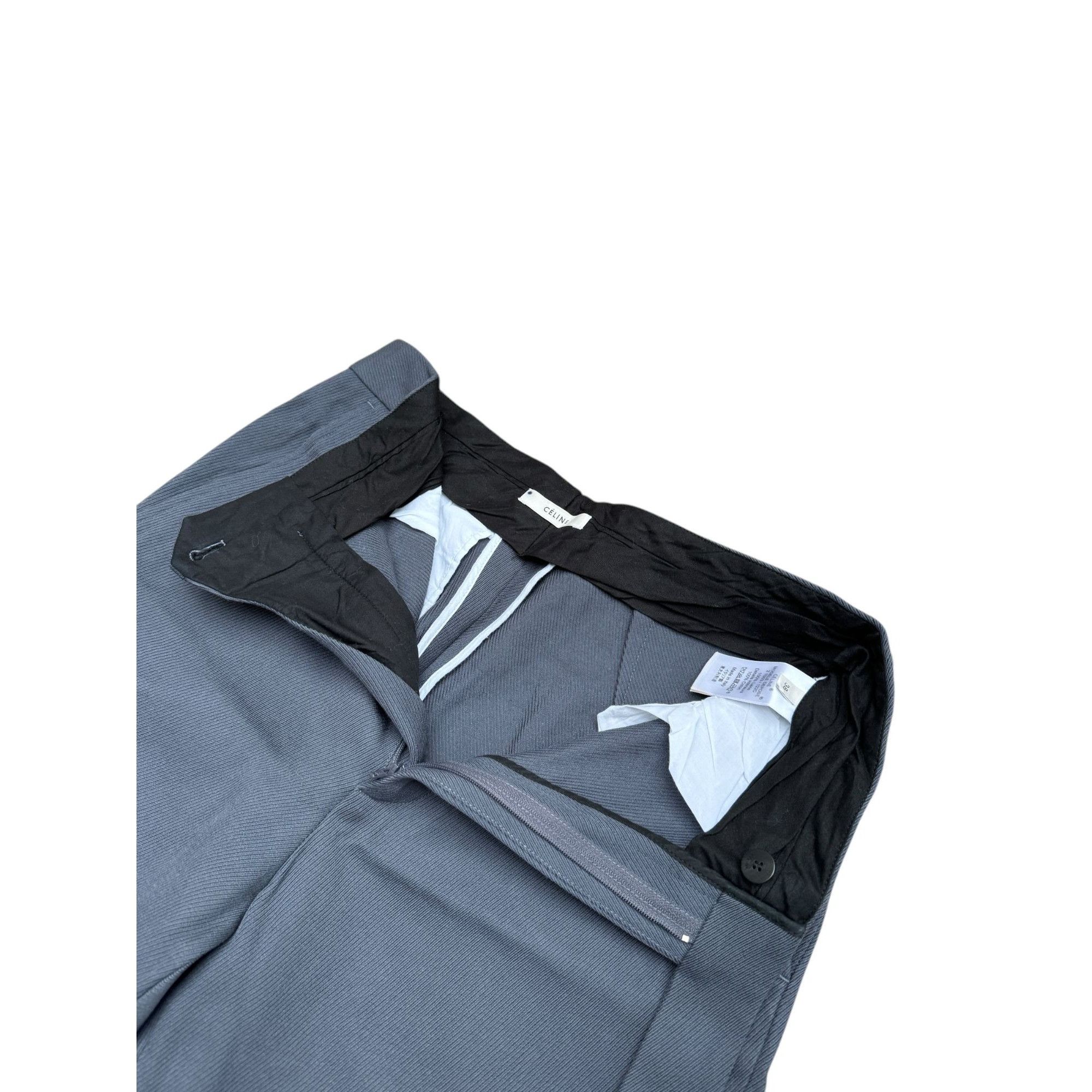Celine Grey Wool Straight Fit Pants Size 26" / US 2 / IT 38 - 6 Thumbnail