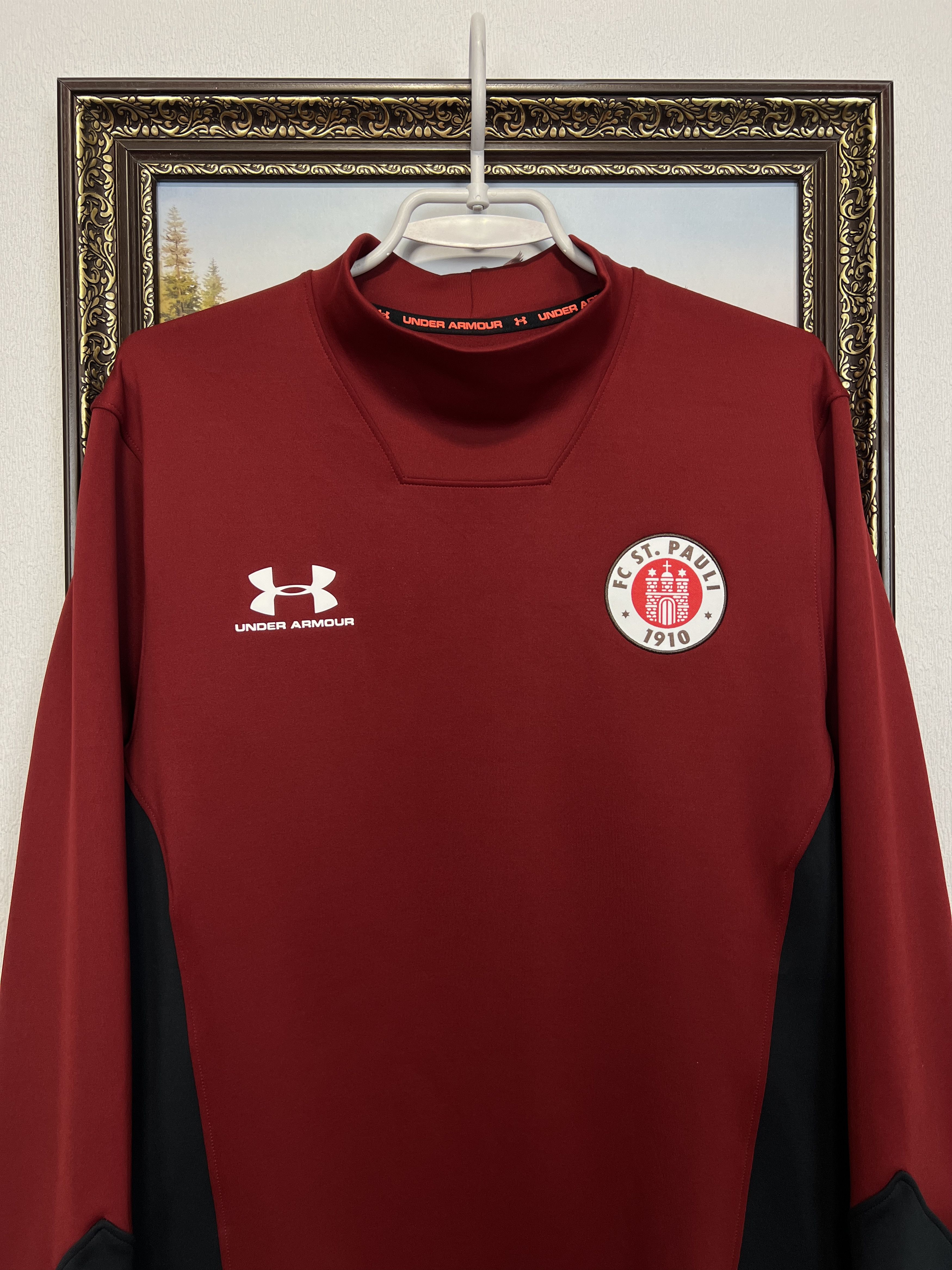 Under Armour St Pauli Football Player Issue Red Train Sweatshirt Jacket Size US L / EU 52-54 / 3 - 2 Thumbnail