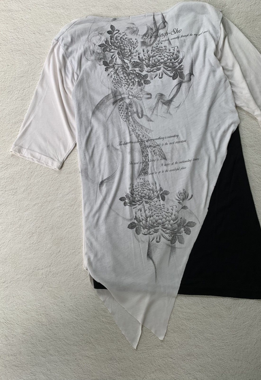 Tornado Mart 2000s Berning Sho Double Layer Assymetric Tshirt Size US M / EU 48-50 / 2 - 5 Thumbnail