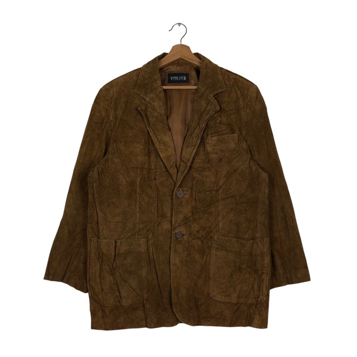 Japanese Brand 📌Vtg Genuine Leather Biker Jacket Vivre Club Issey Miyake Size US M / EU 48-50 / 2 - 2 Thumbnail