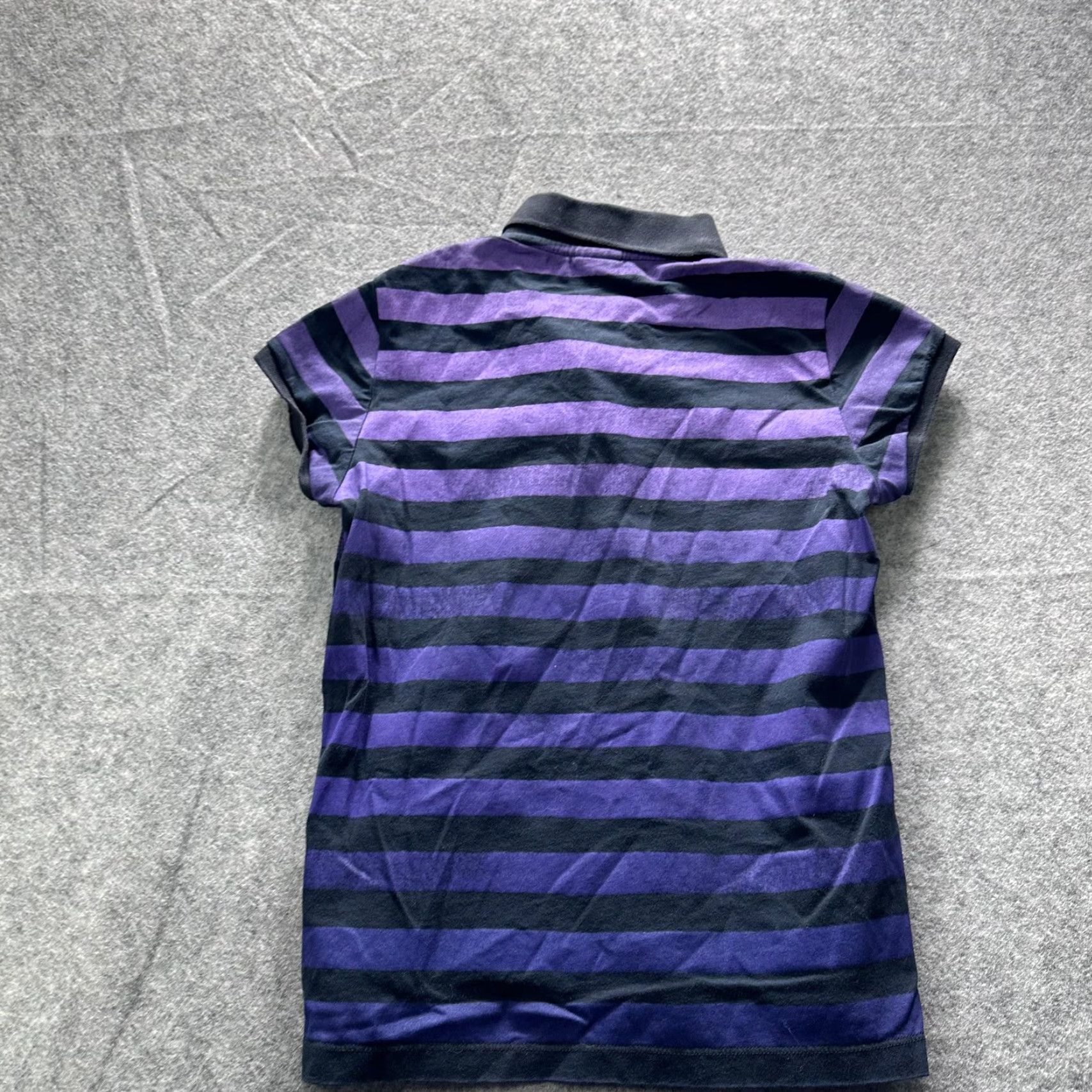 Nike Nike Polo Shirt Womens M Purple Black Stripe Short Sleeve Collared Top Size M / US 6-8 / IT 42-44 - 7 Thumbnail
