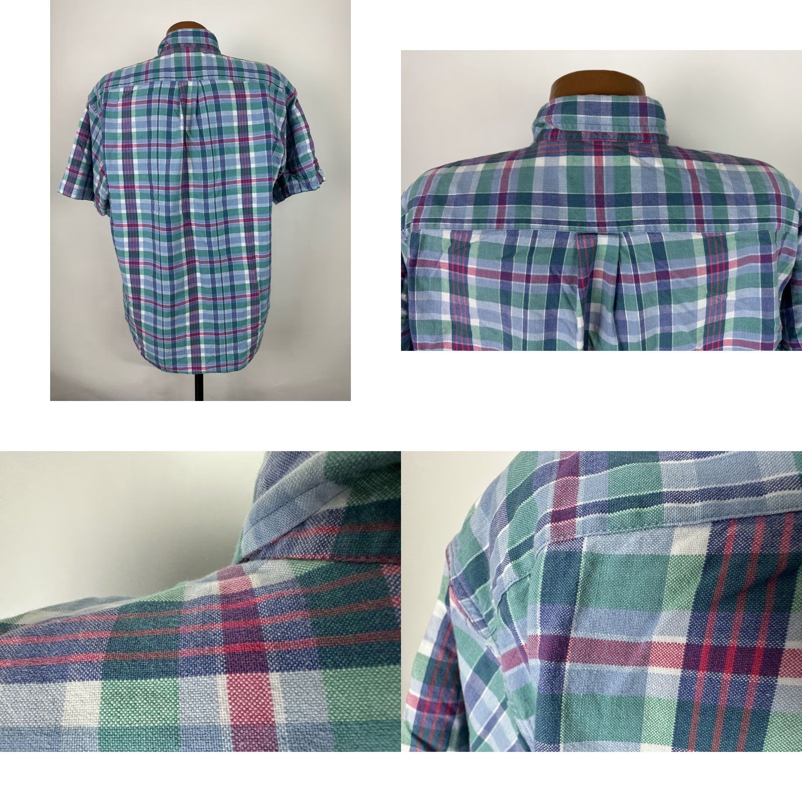 Dockers VINTAGE Dockers Shirt Men's Large Blue Plaid Oxford Short Sleeve Button-Down 90s Mens Size US L / EU 52-54 / 3 - 8 Thumbnail