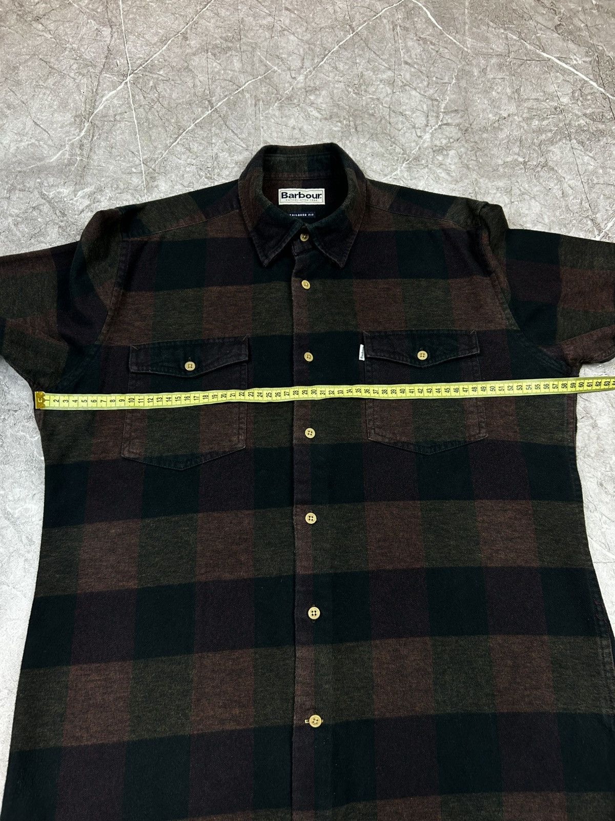 Barbour Barbour Elbe Stripe Flannel Shirt Mens Large Tailored Fit Size US L / EU 52-54 / 3 - 8 Thumbnail