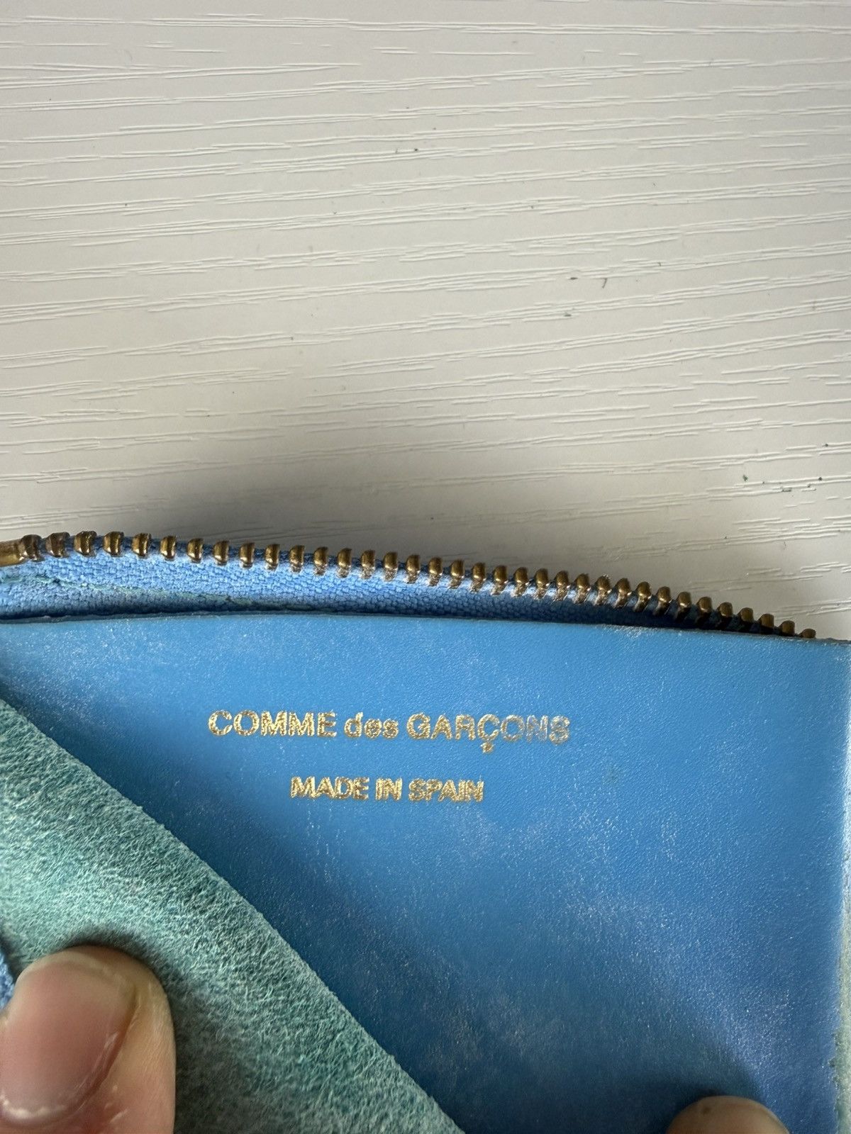 Comme des Garcons Comme Des Garcons Blue Leather Rectangle Lightweight Classic Size ONE SIZE - 3 Thumbnail