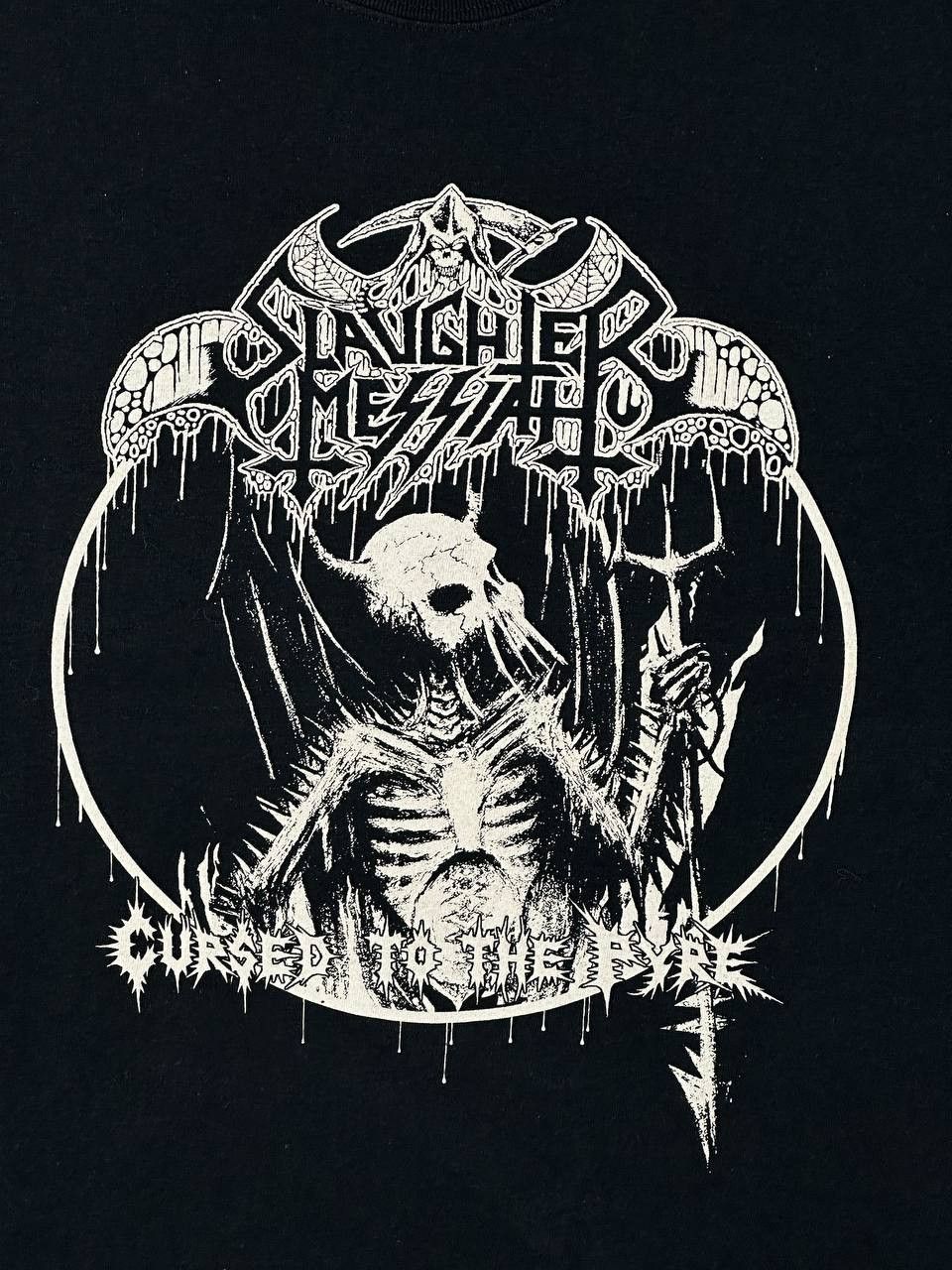 Band Tees Slaughter Messiah "Cursed To The Pyre" Hardcore Band T Shirt Size US L / EU 52-54 / 3 - 4 Thumbnail