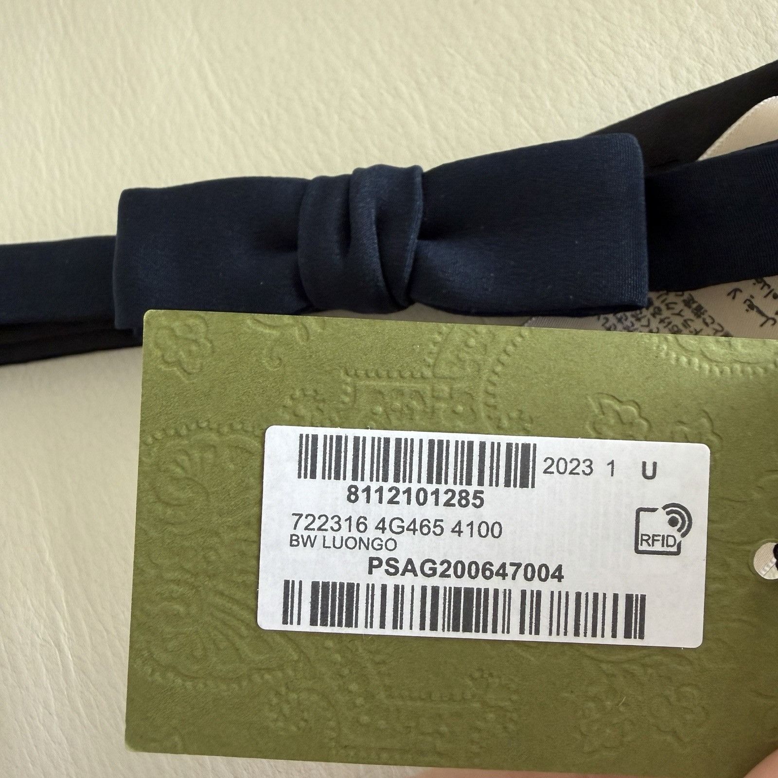 Gucci NWT GUCCI SILK BOW TIE Blue 722316 100% Authentic Size ONE SIZE - 3 Thumbnail