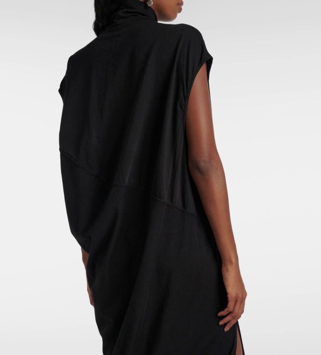 Rick Owens Drkshdw RICK OWENS PORTERVILLE RUNWAY EDFU T DRESS IN BLACK Size L / US 10 / IT 46 - 6 Thumbnail