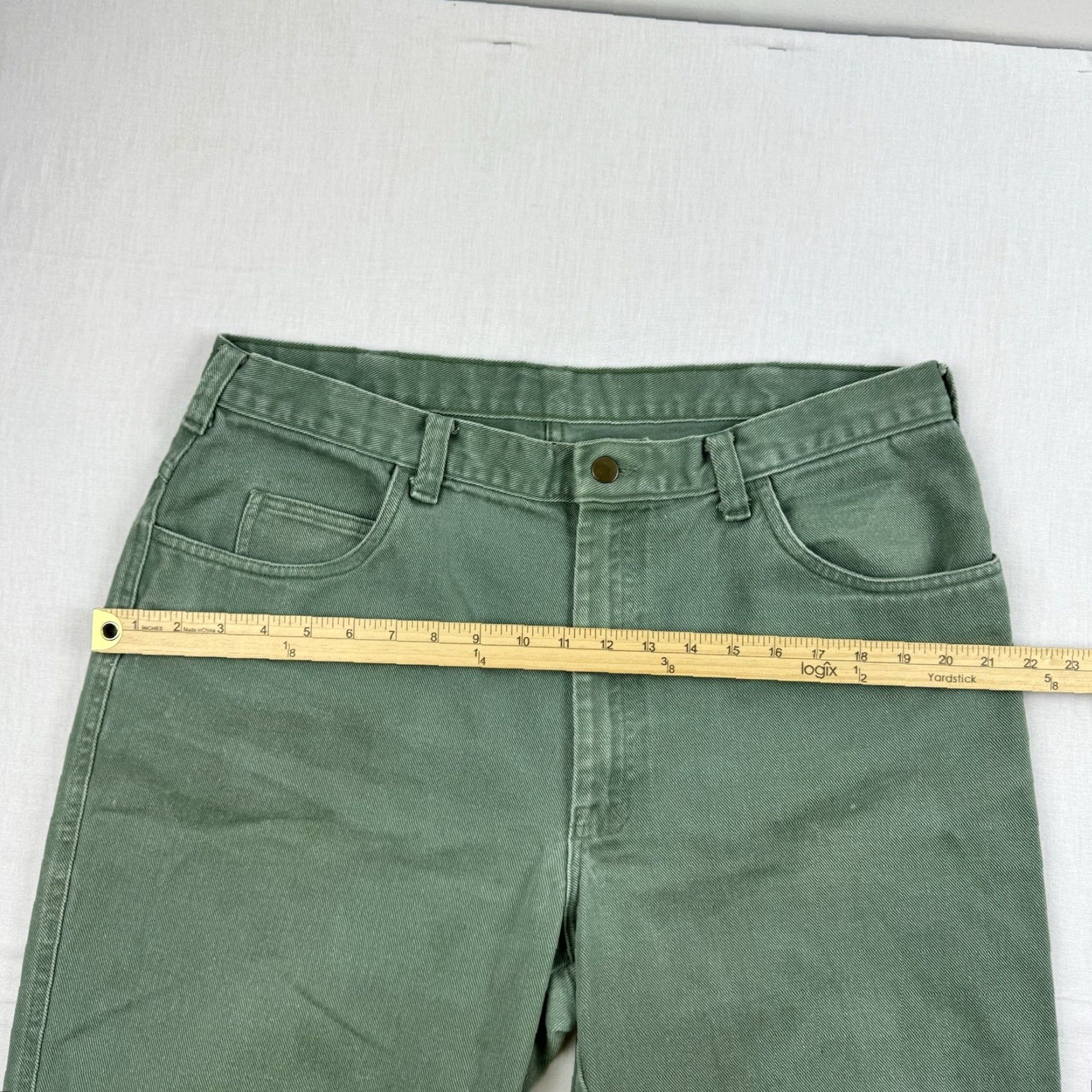 Vintage VINTAGE Lion Apparel Jeans Men 38x30 Green 90s Straight Leg Pants Size US 38 / EU 54 - 7 Thumbnail