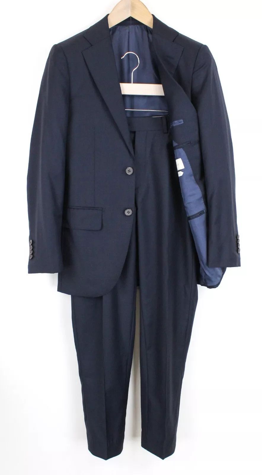 Suitsupply LAZIO UK32R Dark Blue Wool 2 Piece Suit 58957 Size 34S - 2 Thumbnail