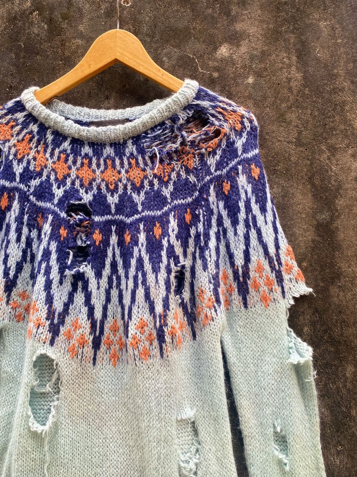 If Six Was Nine × Japanese Brand × Le Grande Bleu (L.G.B.) Js.New York Distressed Grunge Punk Knit numbernine style Size US M / EU 48-50 / 2 - 3 Thumbnail