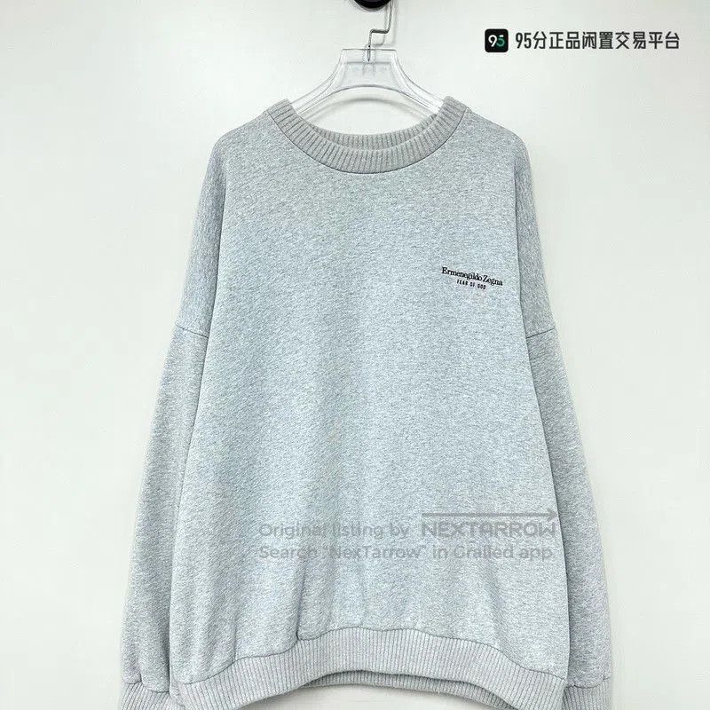 Ermenegildo Zegna Zegna x Fear of God Men's Loose Crewneck Sweatshirt. Size US M / EU 48-50 / 2 - 3 Thumbnail