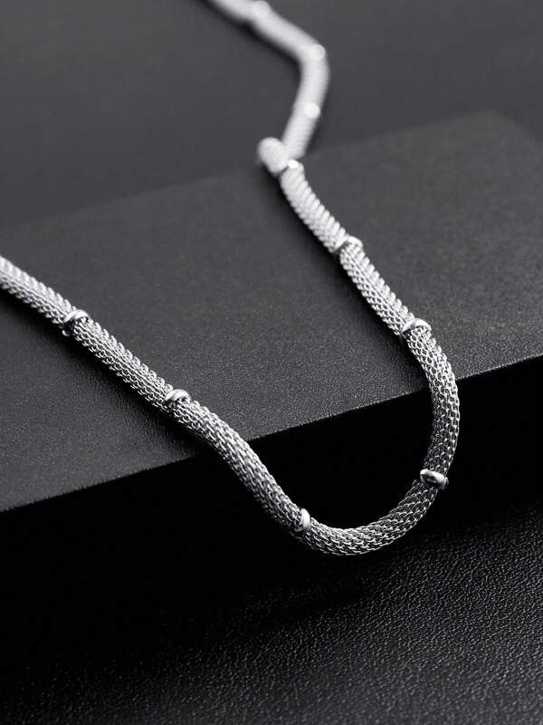Jewelry x Vintage Designer Hiphop Y2K Necklace Chain in Silver, Men's