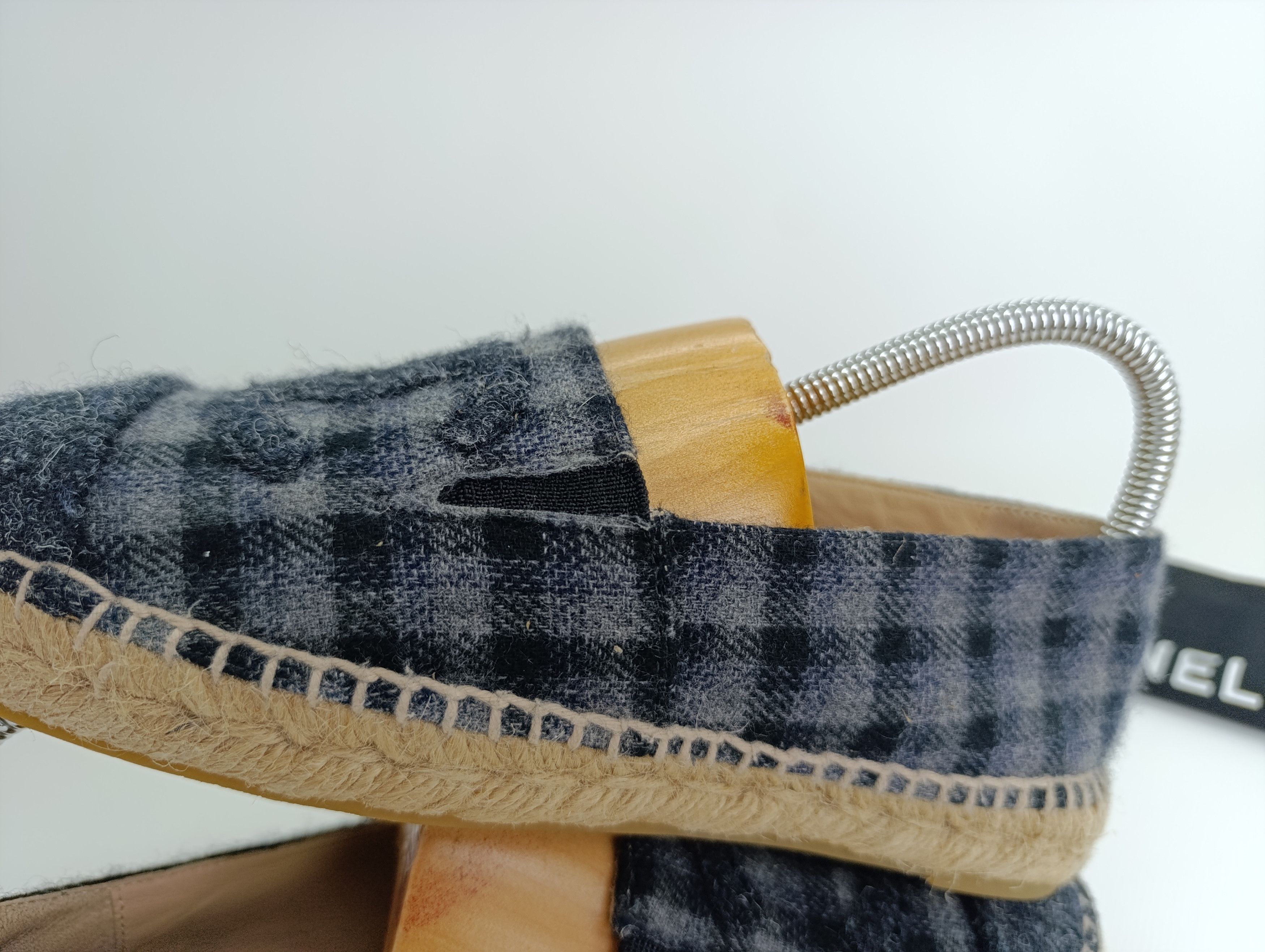 Chanel CHANEL ESPADRILLES FLANNEL CC LOGO GRAY WEDGE SHOES Size US 9 / IT 39 - 6 Thumbnail
