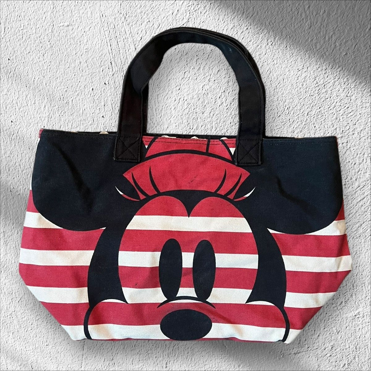 Disney Disney Tote Minnie & Mickey Mouse Canvas Bag Stripe Beach Size ONE SIZE - 2 Thumbnail