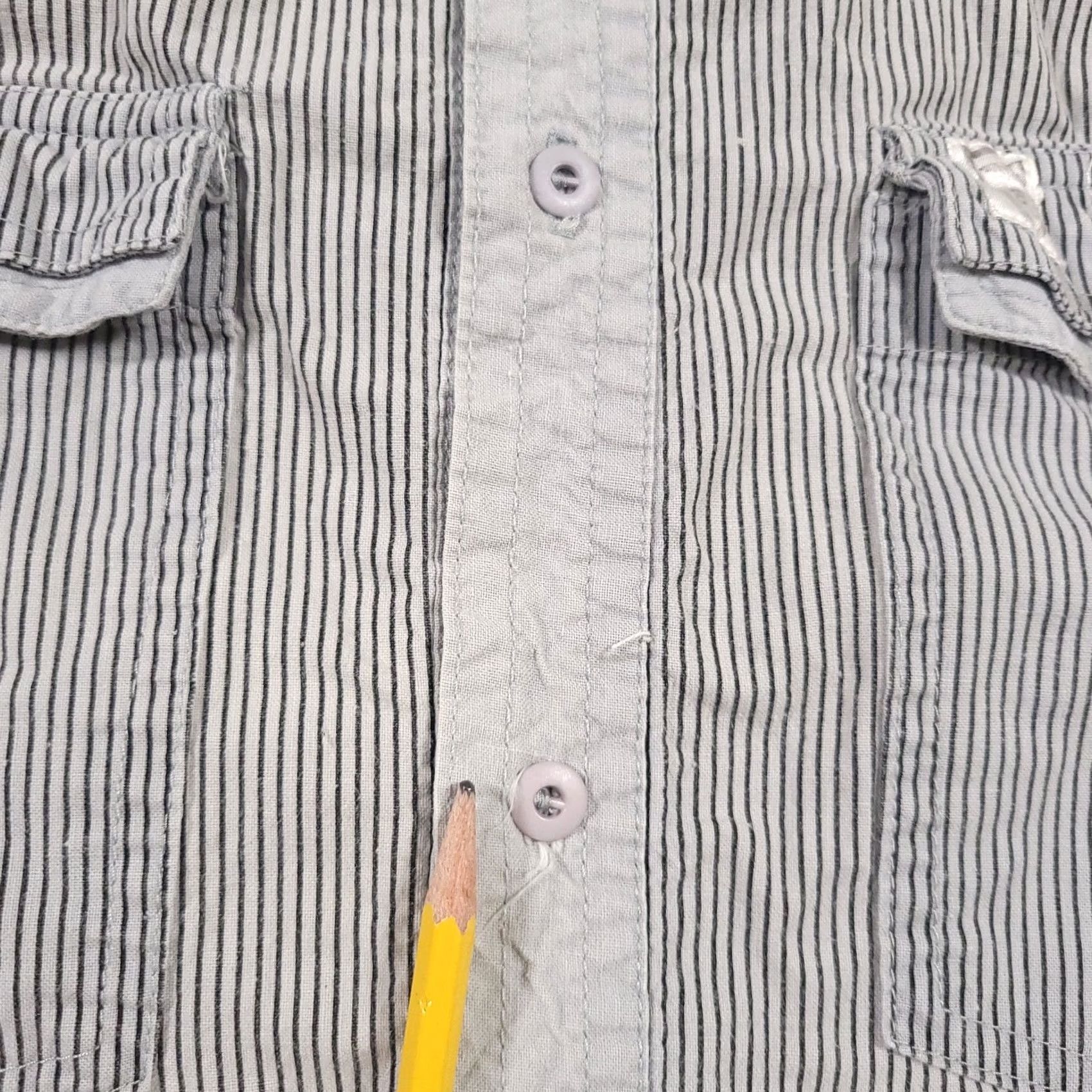 Vintage VINTAGE BB Sport Button Up Long Sleeve Shirt Mens M Blue Stripe Western Skater Size US M / EU 48-50 / 2 - 7 Thumbnail