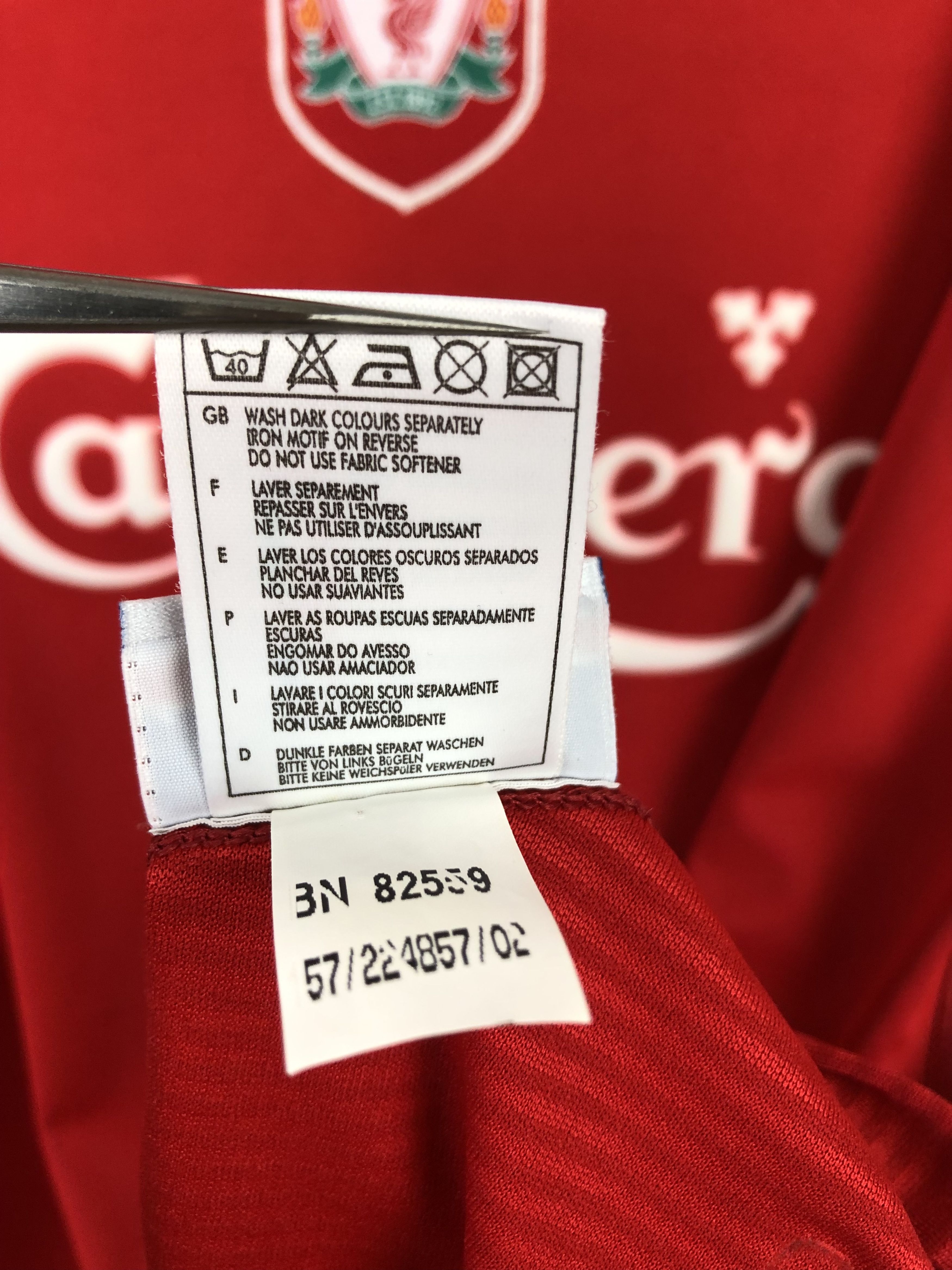 Vintage Liverpool football shirt 2002 Soccer Long Sleeve Jersey Rare Size US XL / EU 56 / 4 - 11 Thumbnail