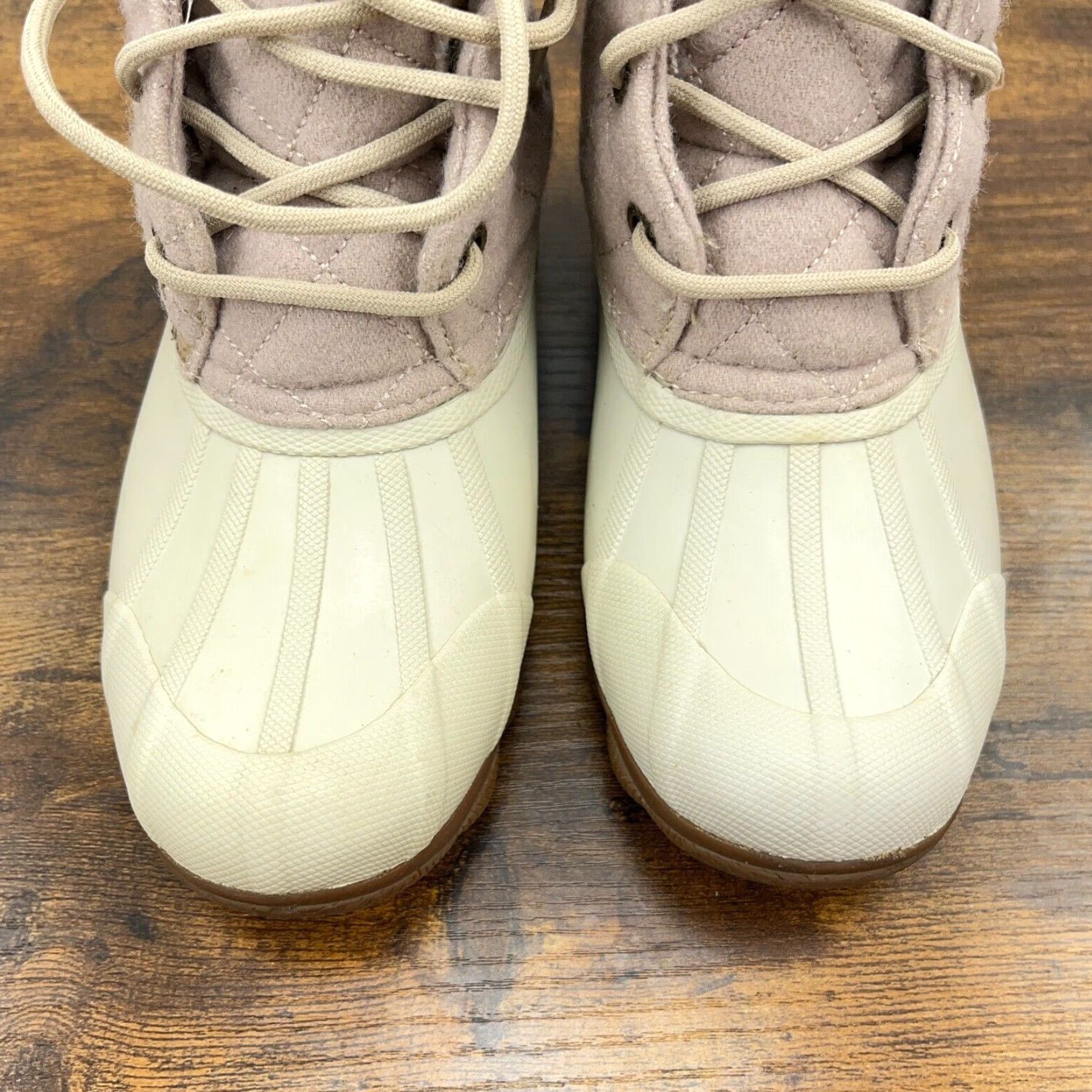 Sperry Sperry Top Sider Boot Wool Quilt Duck Boots Women Size 5 Beige Cap Toe Ankle Bootie STS82538 Size S / US 4 / IT 40 - 5 Thumbnail