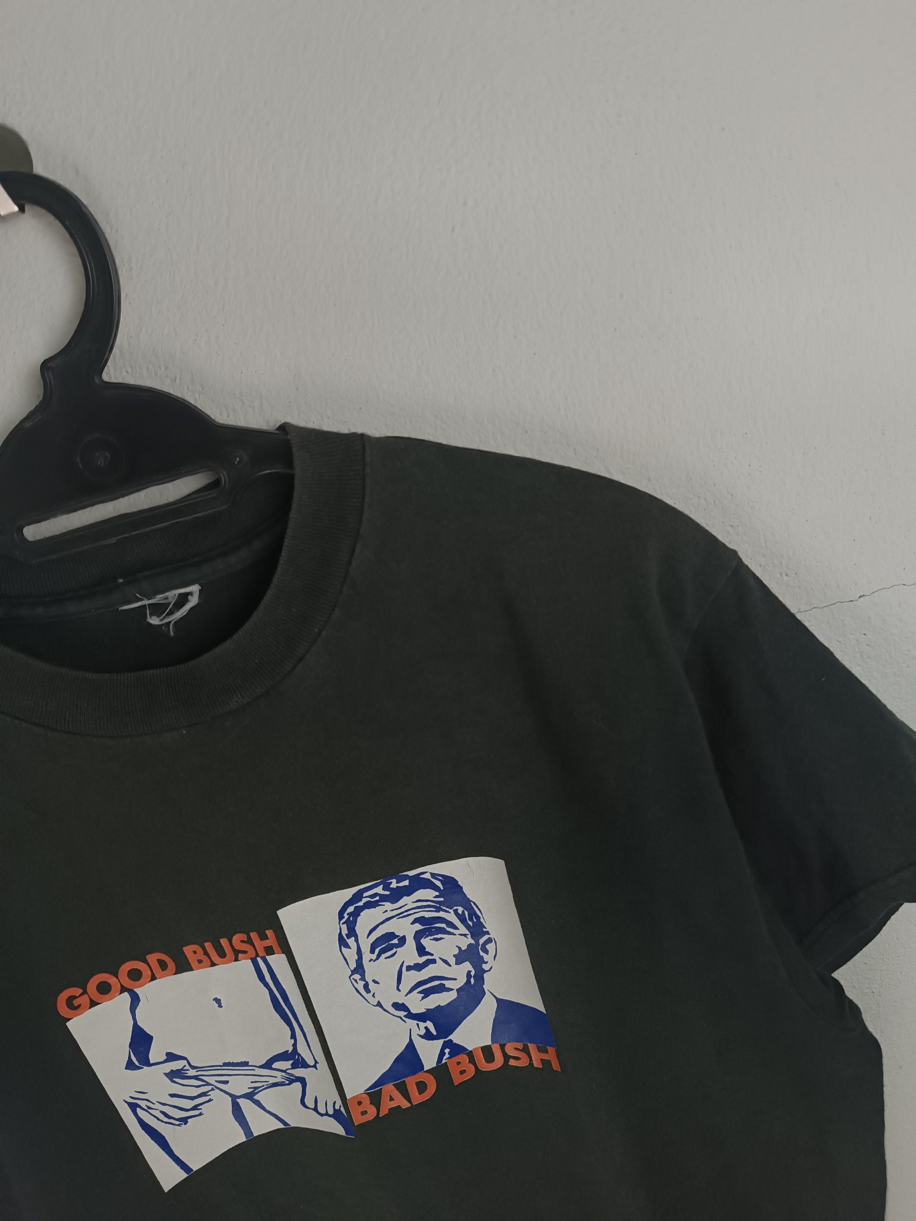 Vintage VINTAGE 2000s GOOD BUSH BAD BUSH G.W.BUSH PARODY WAR FUNNY Size US M / EU 48-50 / 2 - 9 Thumbnail