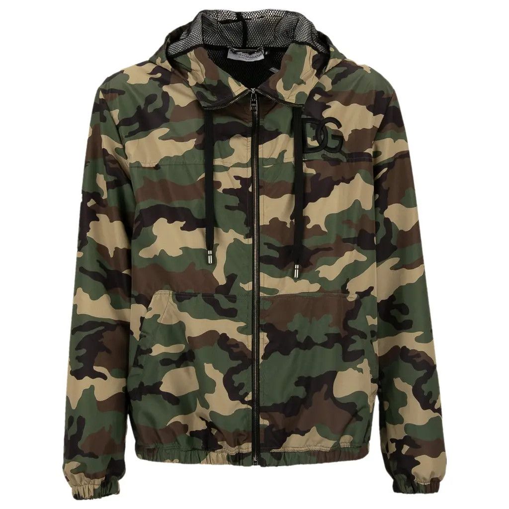 Dolce & Gabbana o1y0125 Logo Hooded Jacket in Military Green Size US S / EU 44-46 / 1 - 1 Thumbnail