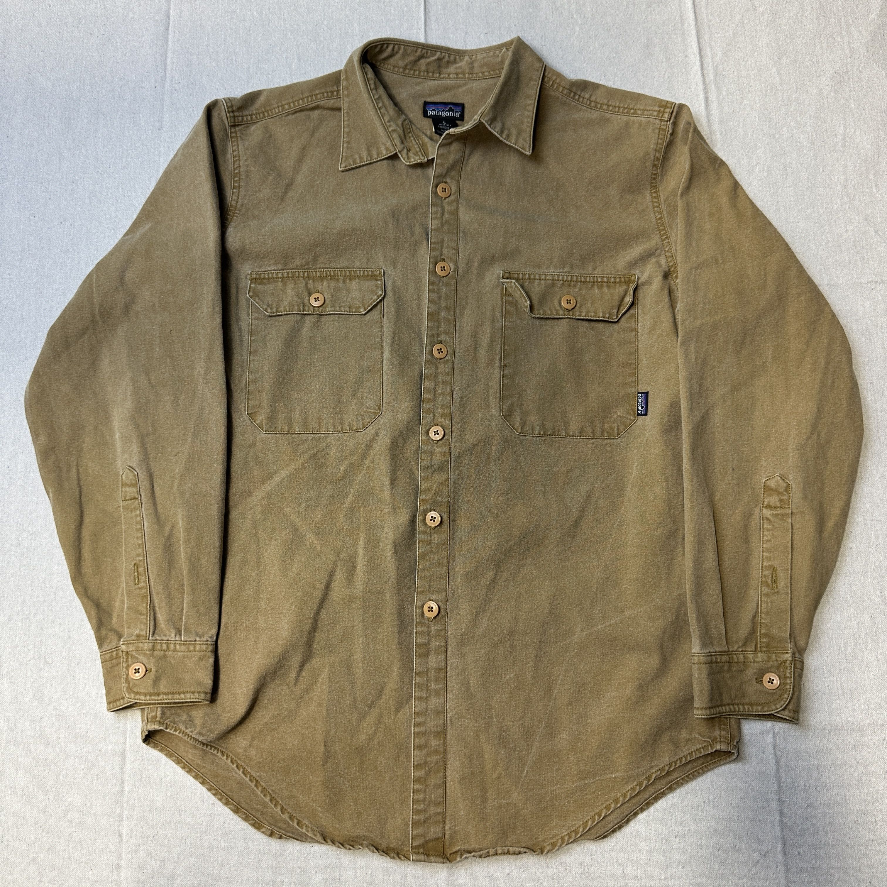 Patagonia Vintage Patagonia Heavy Cotton Button-Up Shirt Size L 90s Size US L / EU 52-54 / 3 - 1 Thumbnail