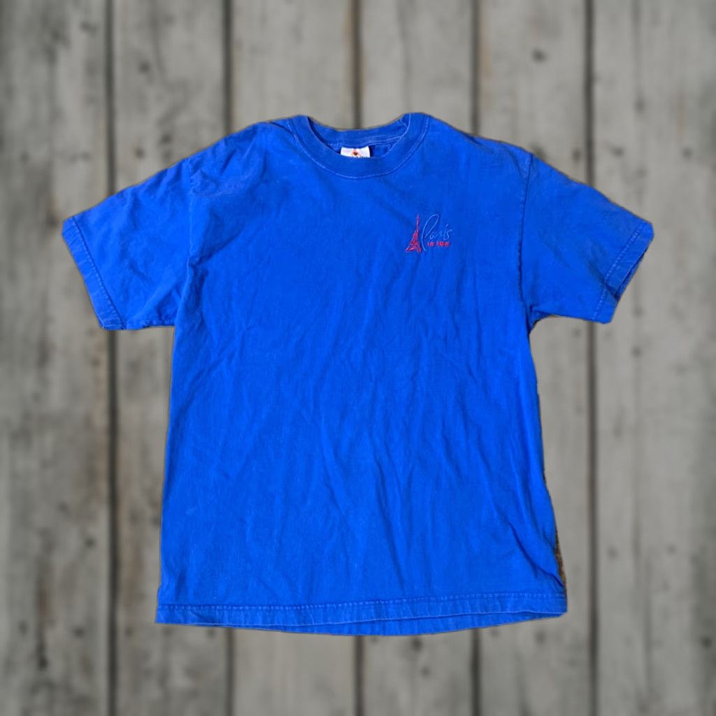 Vintage VINTAGE 90s Paris Las Vegas Hotel Casino Blue T Shirt Adult Medium Mens Size US M / EU 48-50 / 2 - 1 Thumbnail