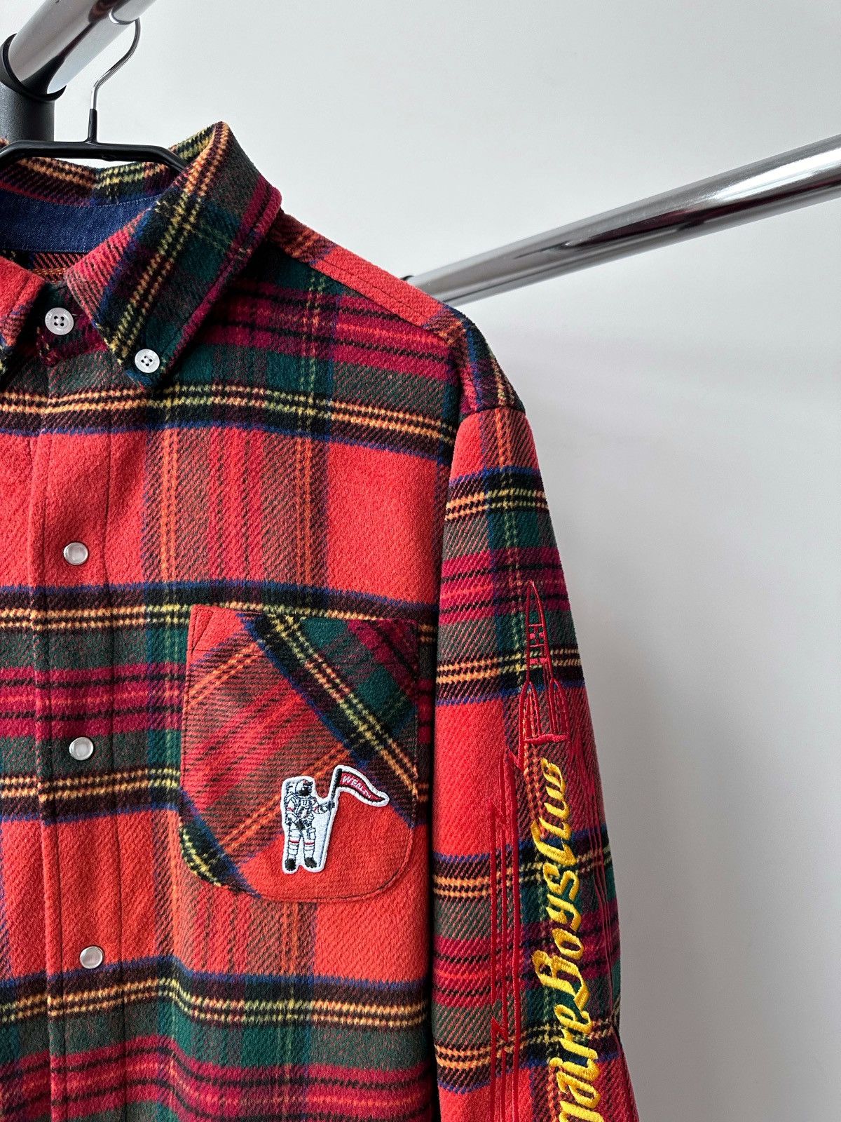 Billionaire Boys Club Billionaire Boys Club Logo Red Checked Flannel Shirt Jacket Size US M / EU 48-50 / 2 - 4 Thumbnail